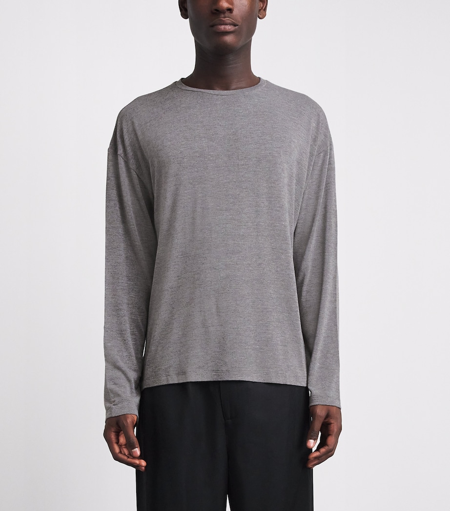 Le 17 Septembre Mens Long-Sleeve T-Shirt Grey Image 4