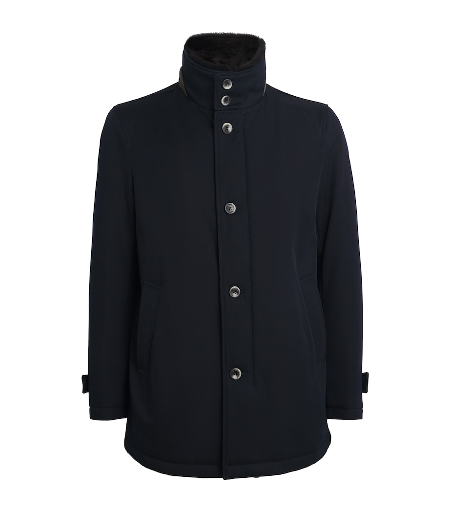 Wool Car Coat 9200 BLUE Image 1