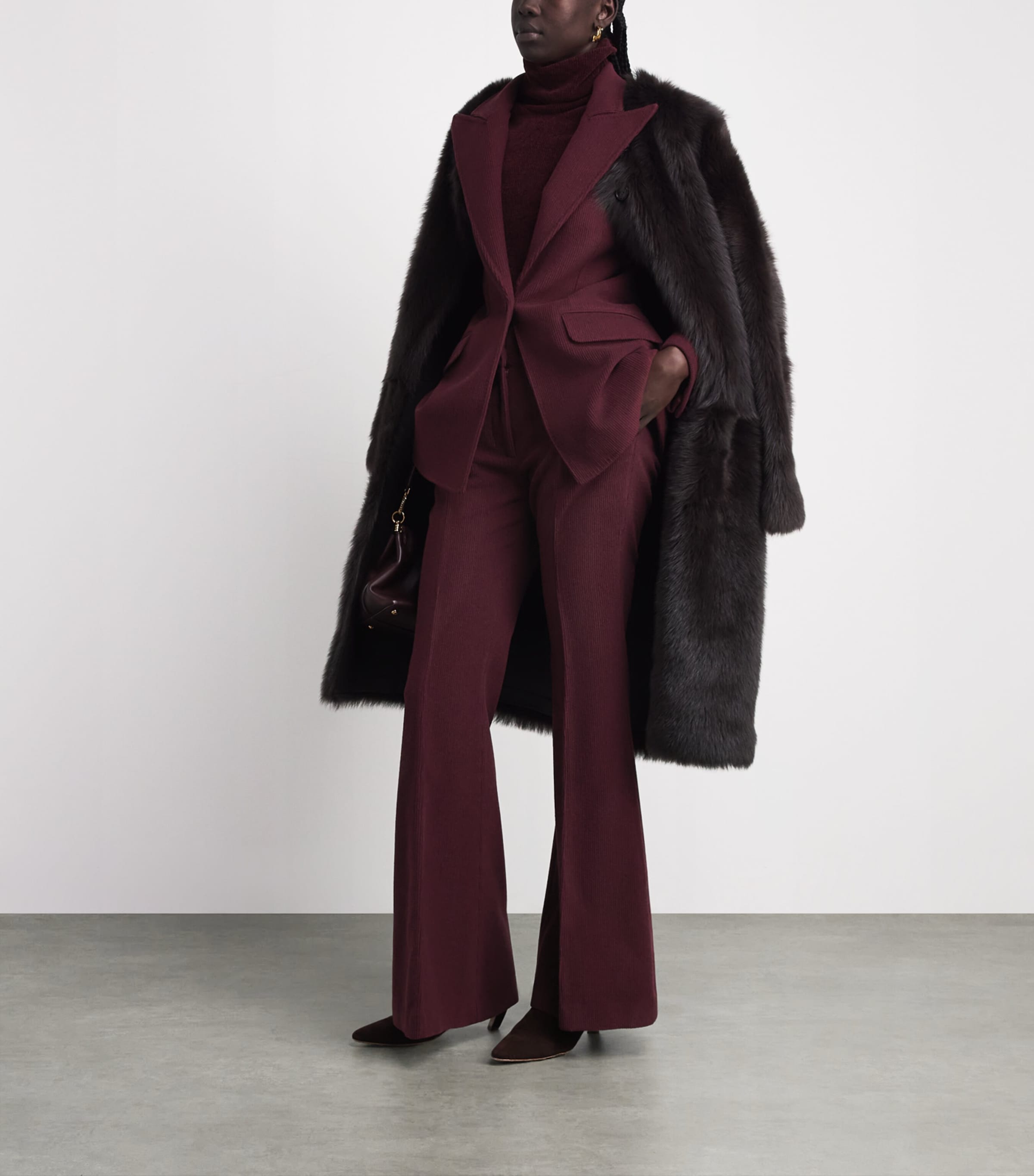 Gabriela Hearst Womens Cashmere-Wool Leiva Blazer Plu Plum Image 2