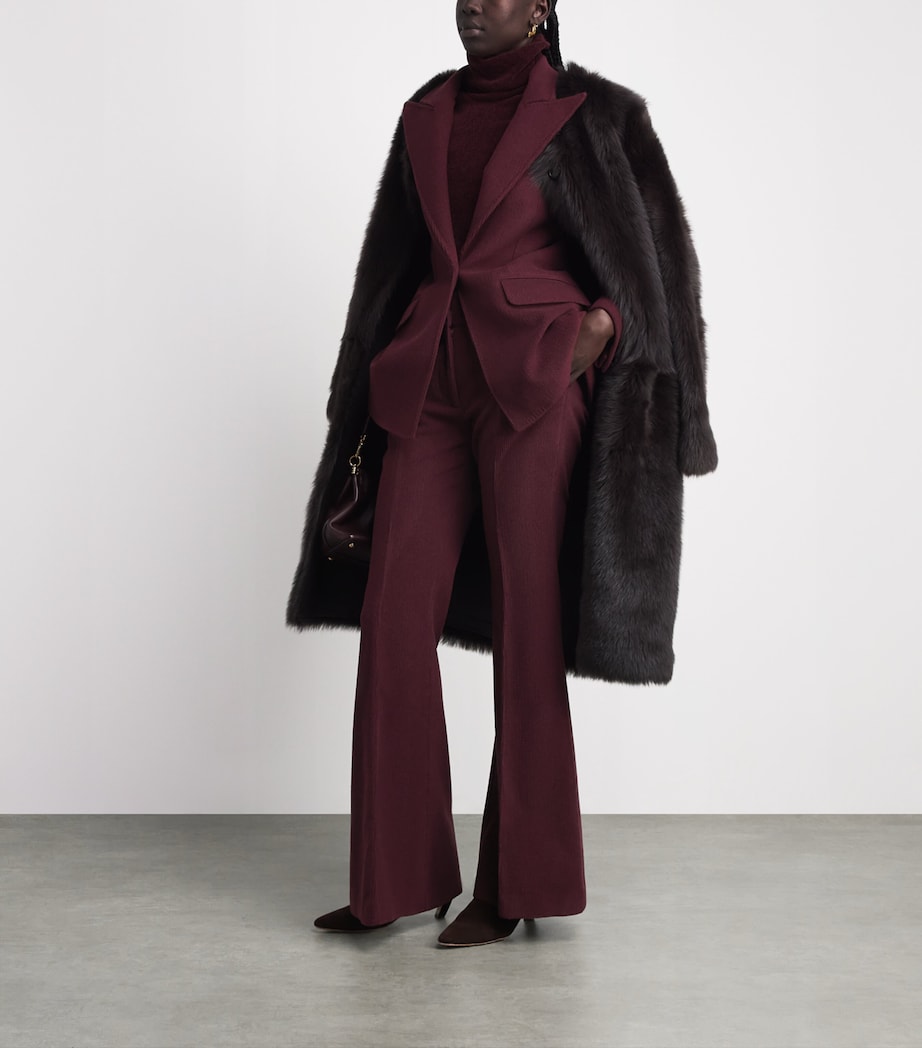Gabriela Hearst Womens Cashmere-Wool Leiva Blazer Plu Plum Image 2