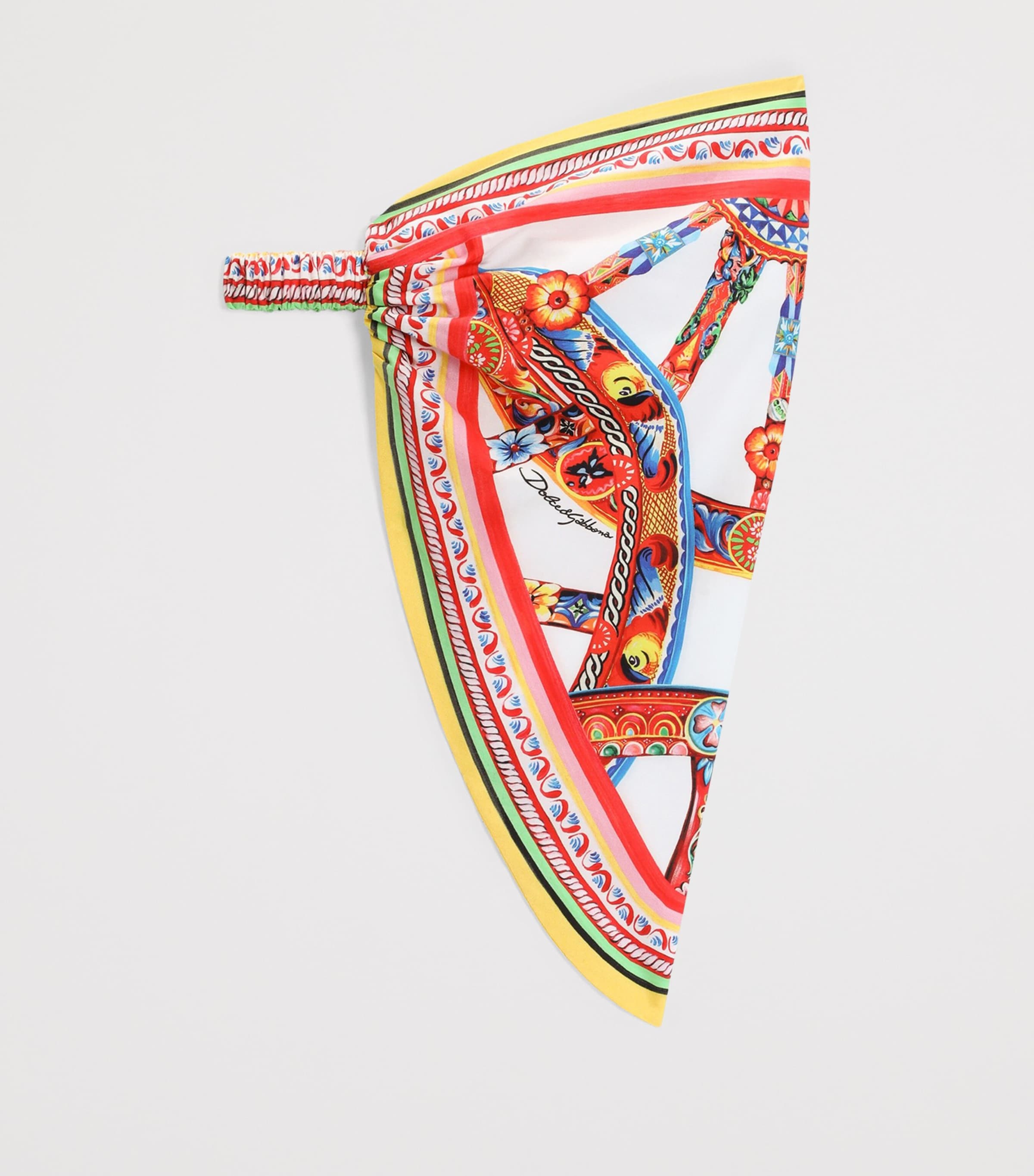 Dolce&Gabbana Kids Cotton Carretto Print Bandana Carretto F.bco Image 2