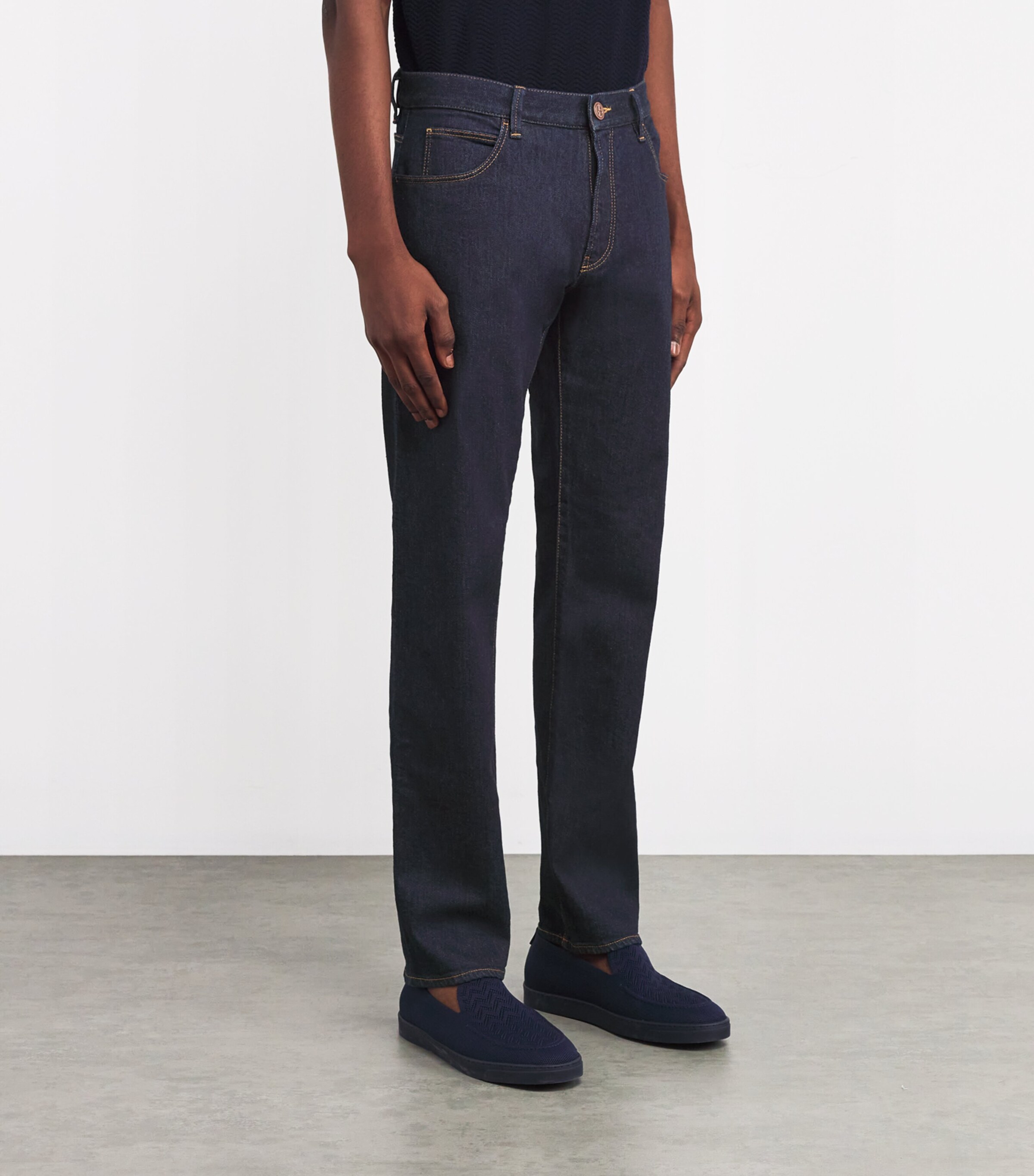 Stretch-Cotton Straight Jeans MB001 Image 3