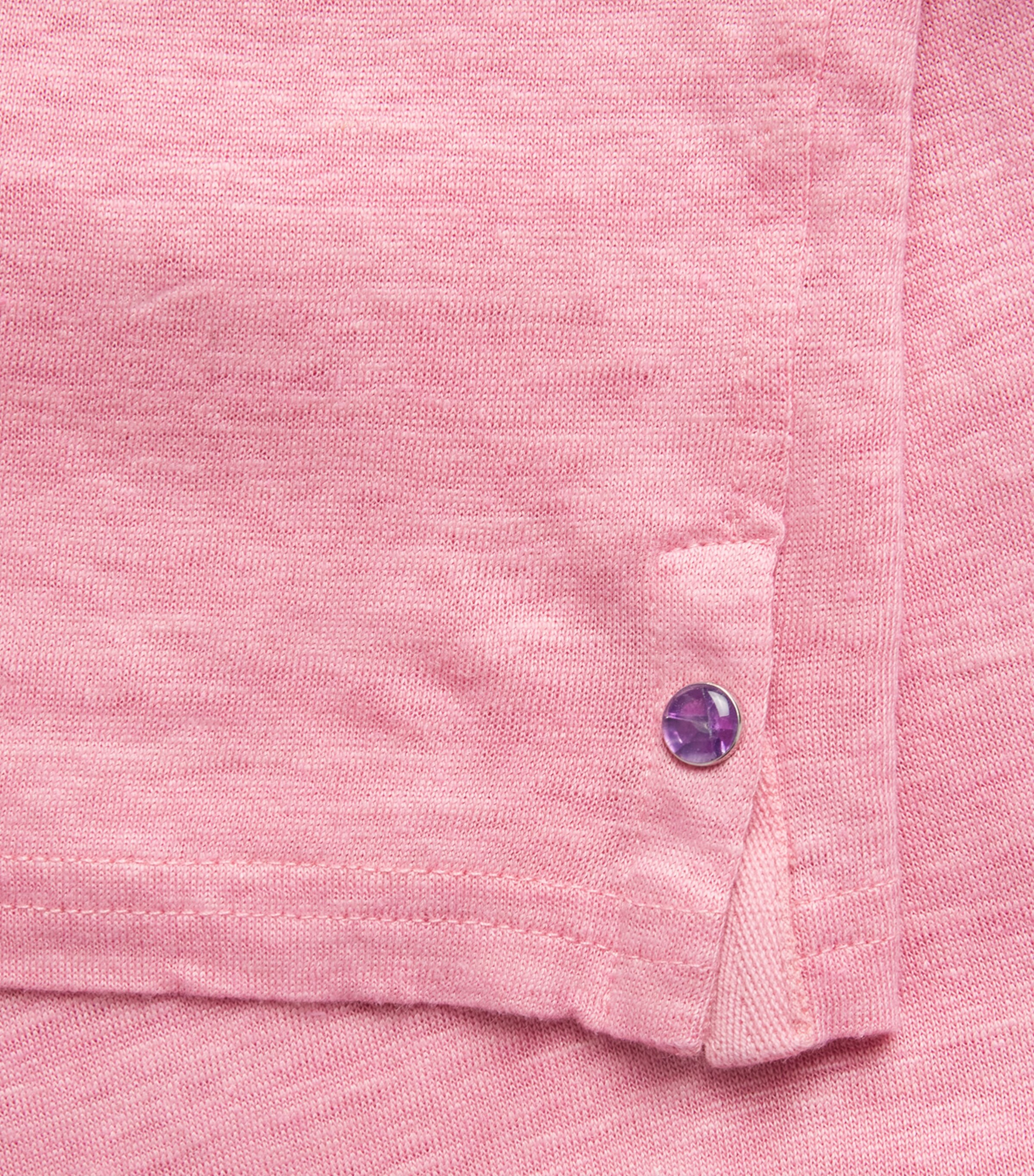 God's True Cashmere Mens Linen Signature T-Shirt Amethyst Image 6