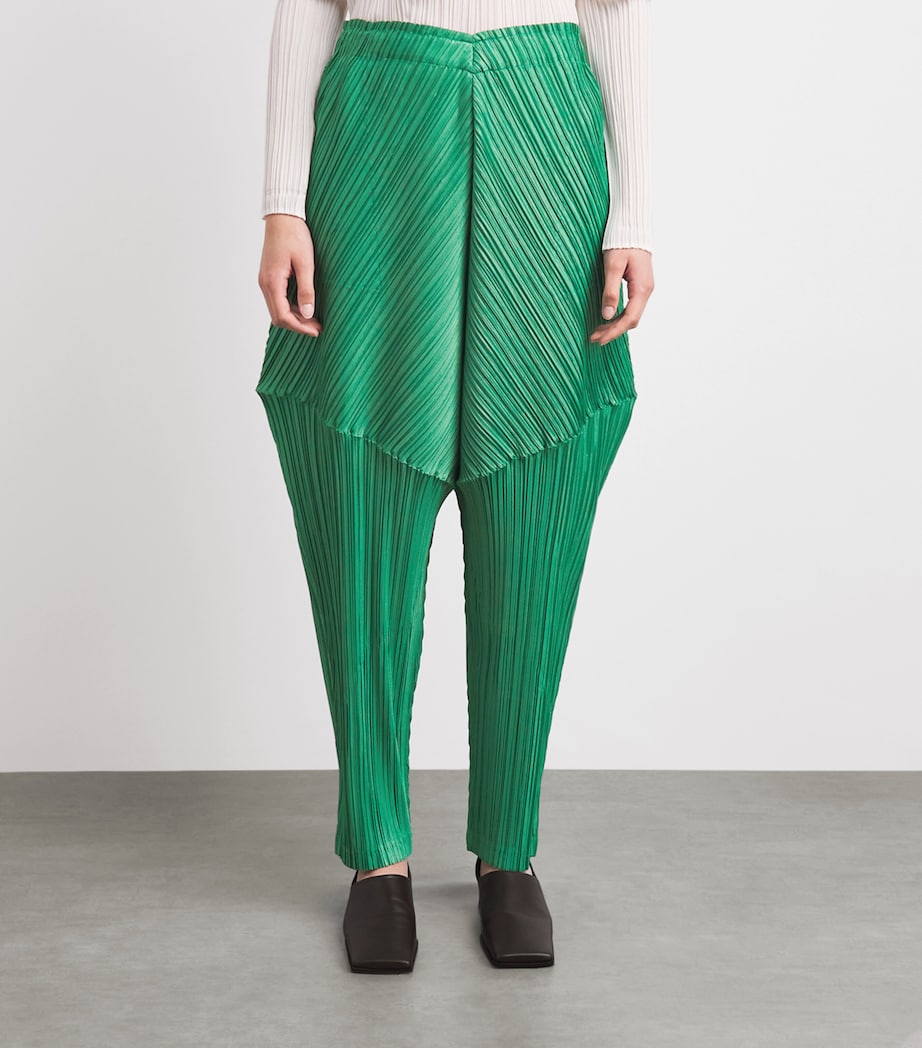 Pleats Please Issey Miyake Womens Thicker Bottoms 2 Trousers Grass Green Image 4