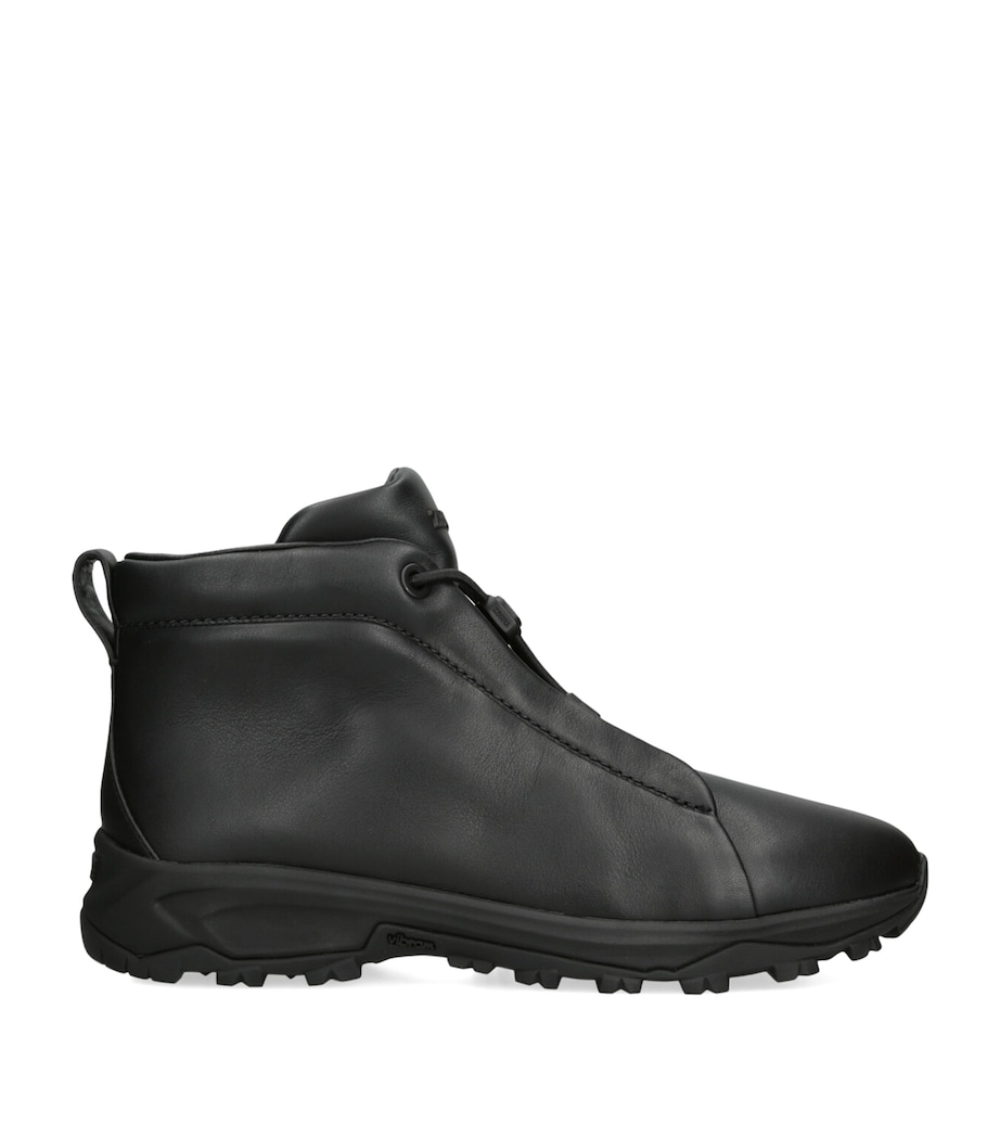 Leather Triple Stitch Vetta Sneakers BLACK Image 1
