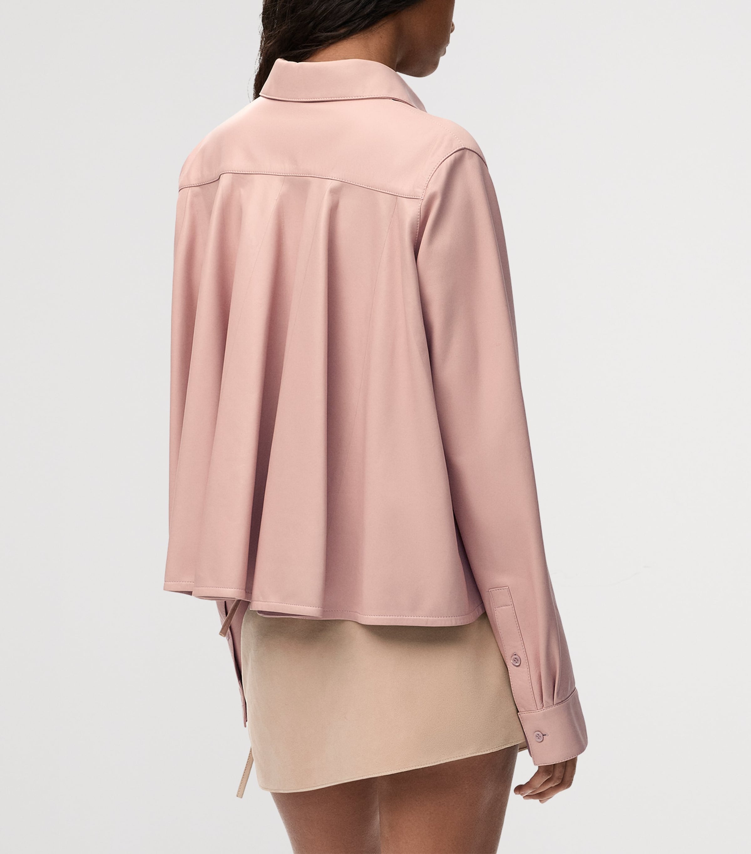 LOEWE Womens x Paula's Ibiza Leather Logo Shirt Light Pink Image 4