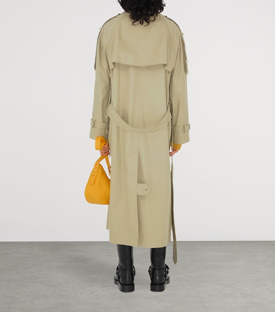 Cotton Long Castleford Trench Coat HUNTER Image 4