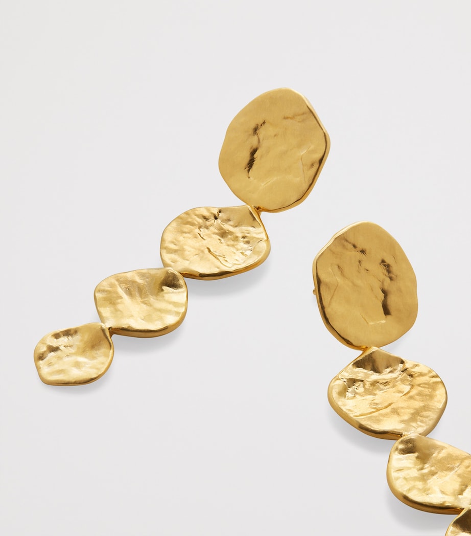 Gold Vermeil Capri Disc Earrings 18K GOLD VERMEIL Image 2