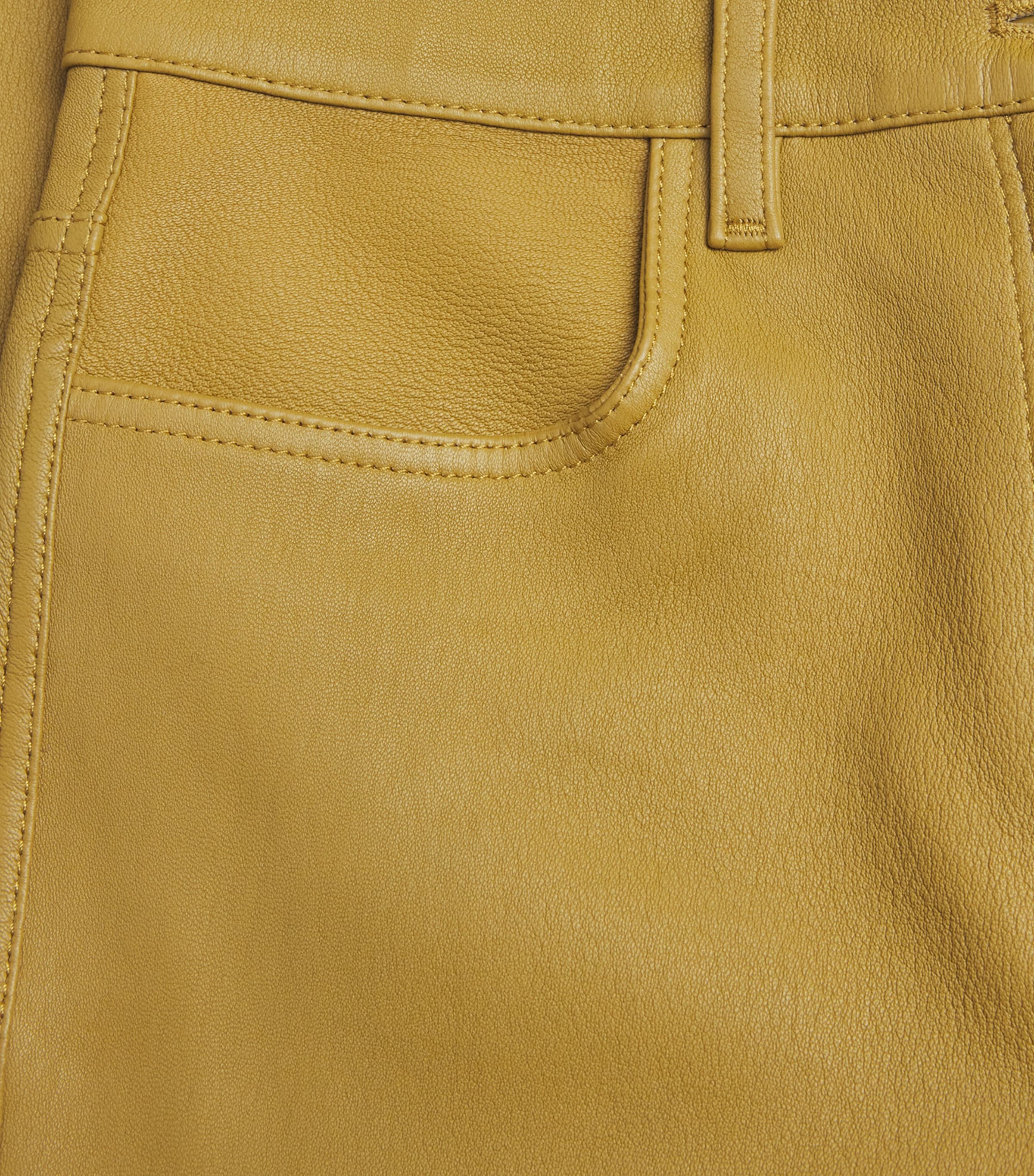 Lambskin Duke Slim Trousers AMBER Image 5
