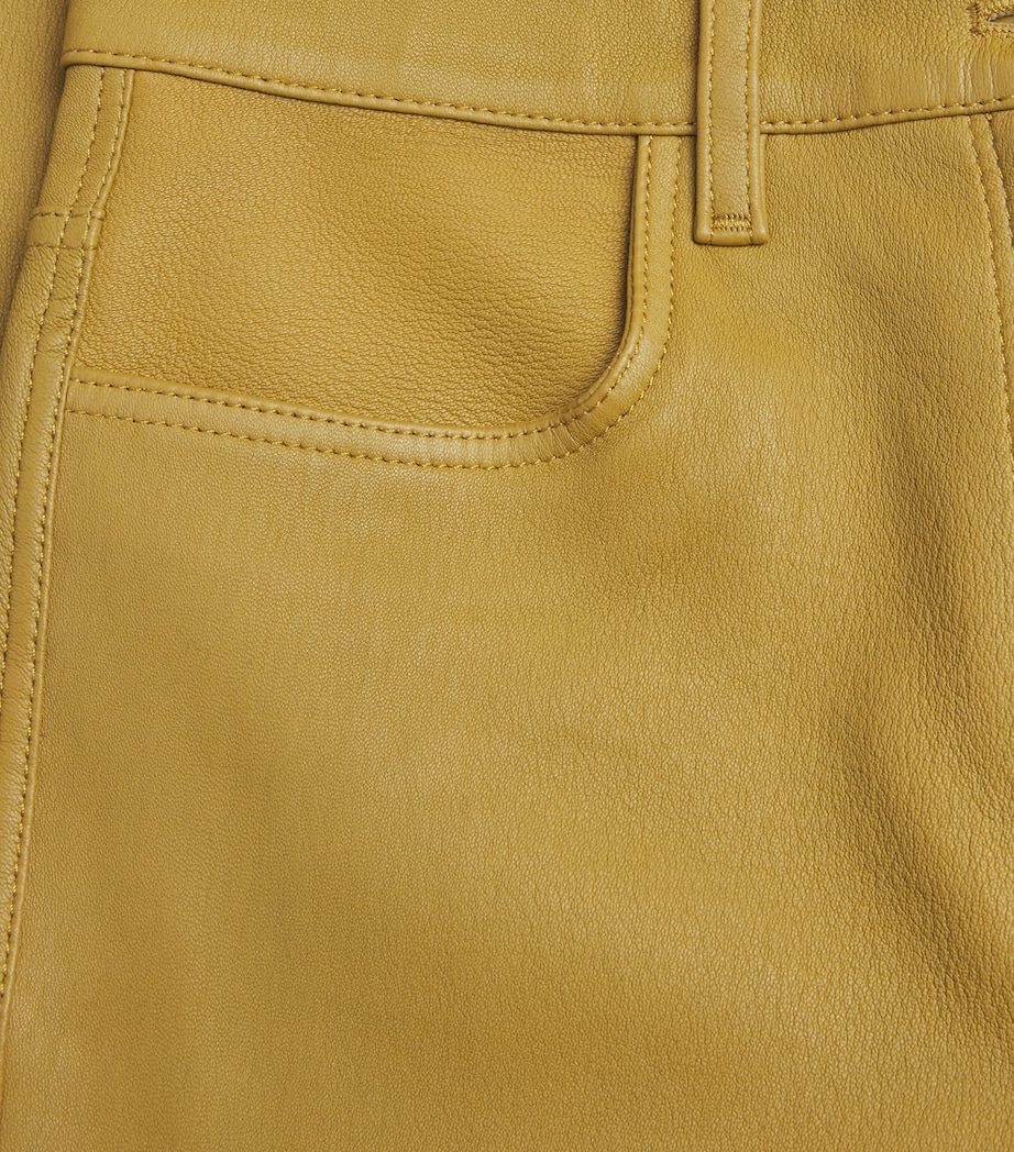 Lambskin Duke Slim Trousers AMBER Image 5