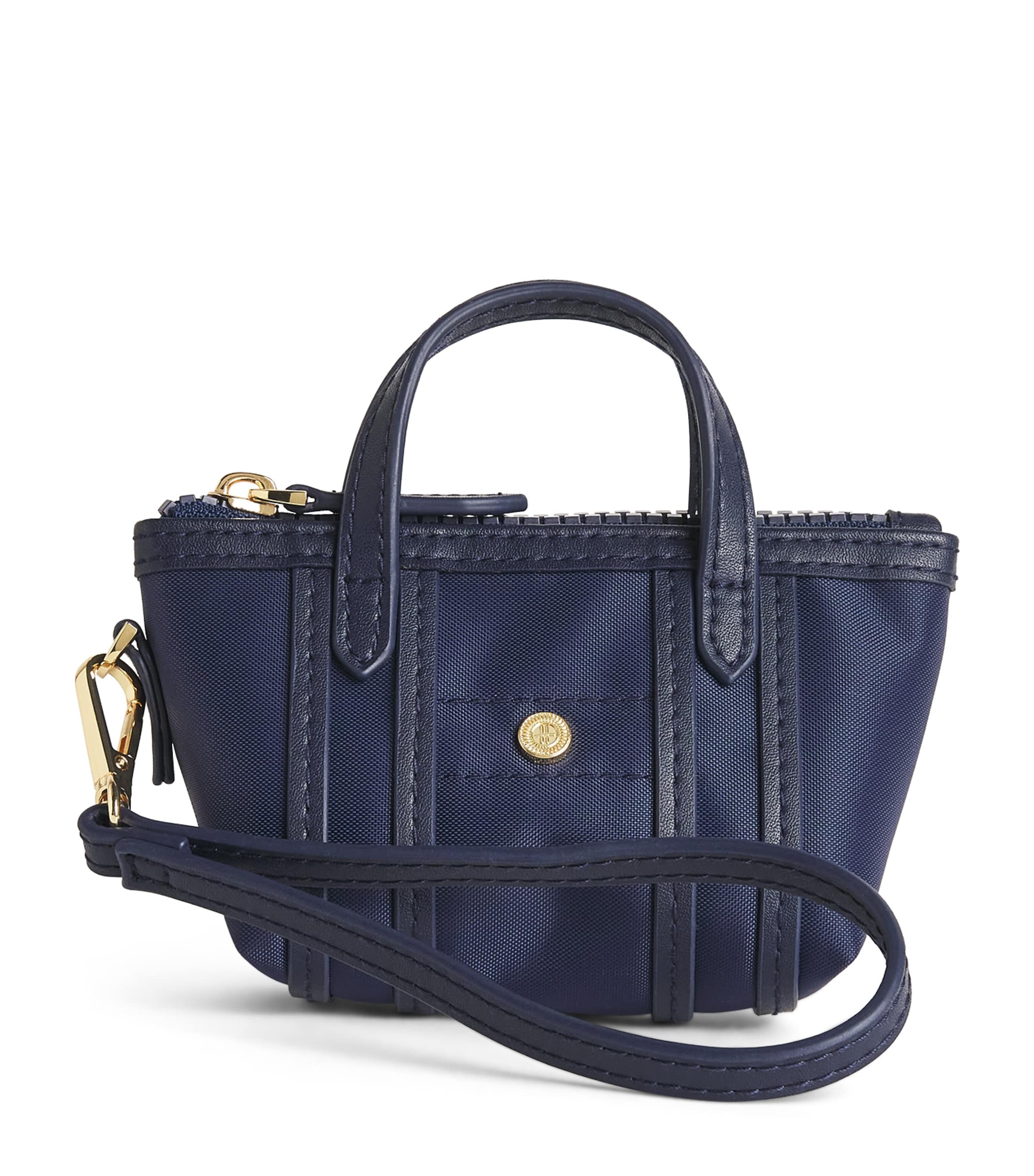 Harrods Nylon Jetsetter Bag Charm Navy Image 1