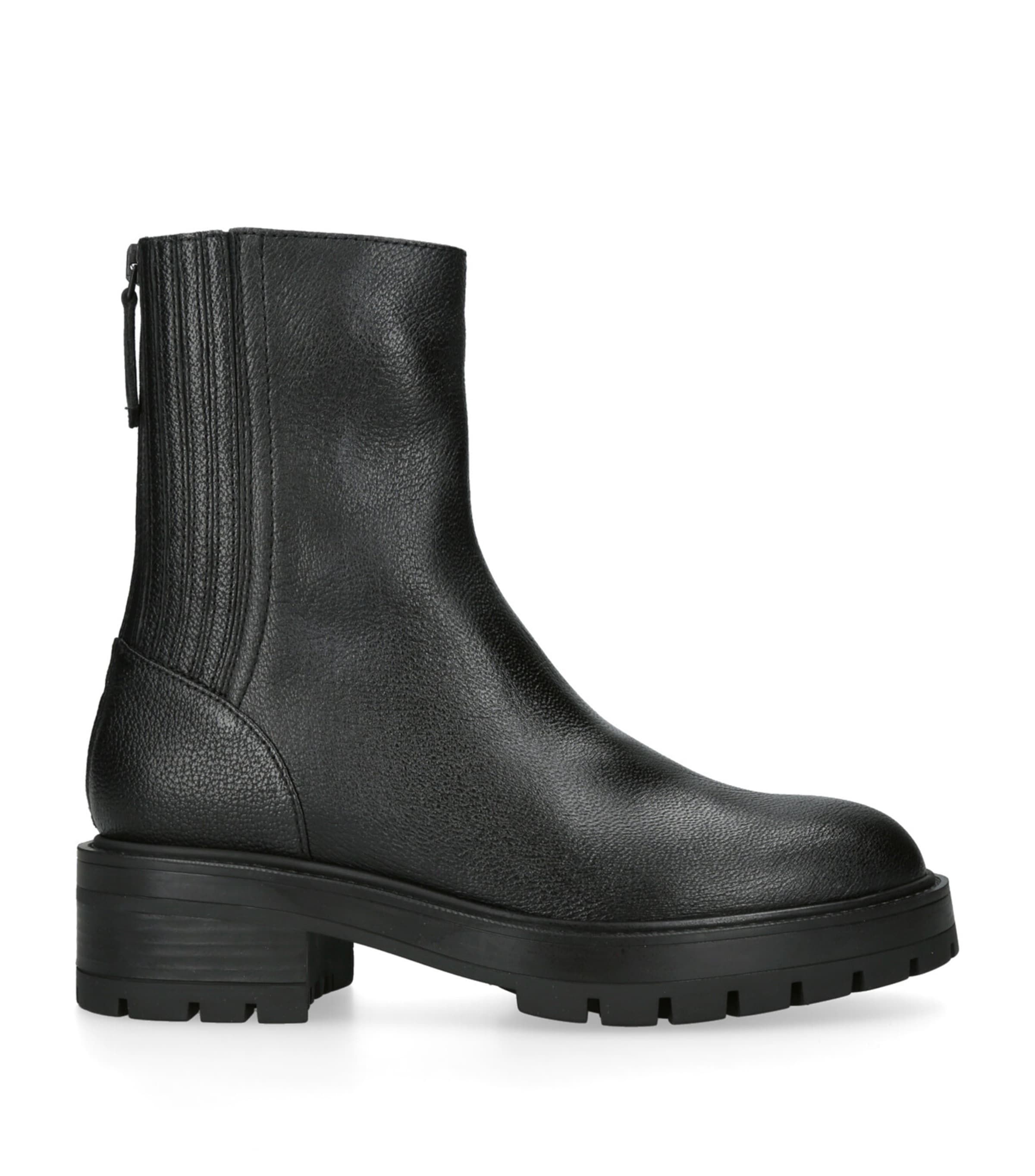 Aquazzura Womens Black Saint Honore Platform-sole Leather-blend Ankle Boots In Black