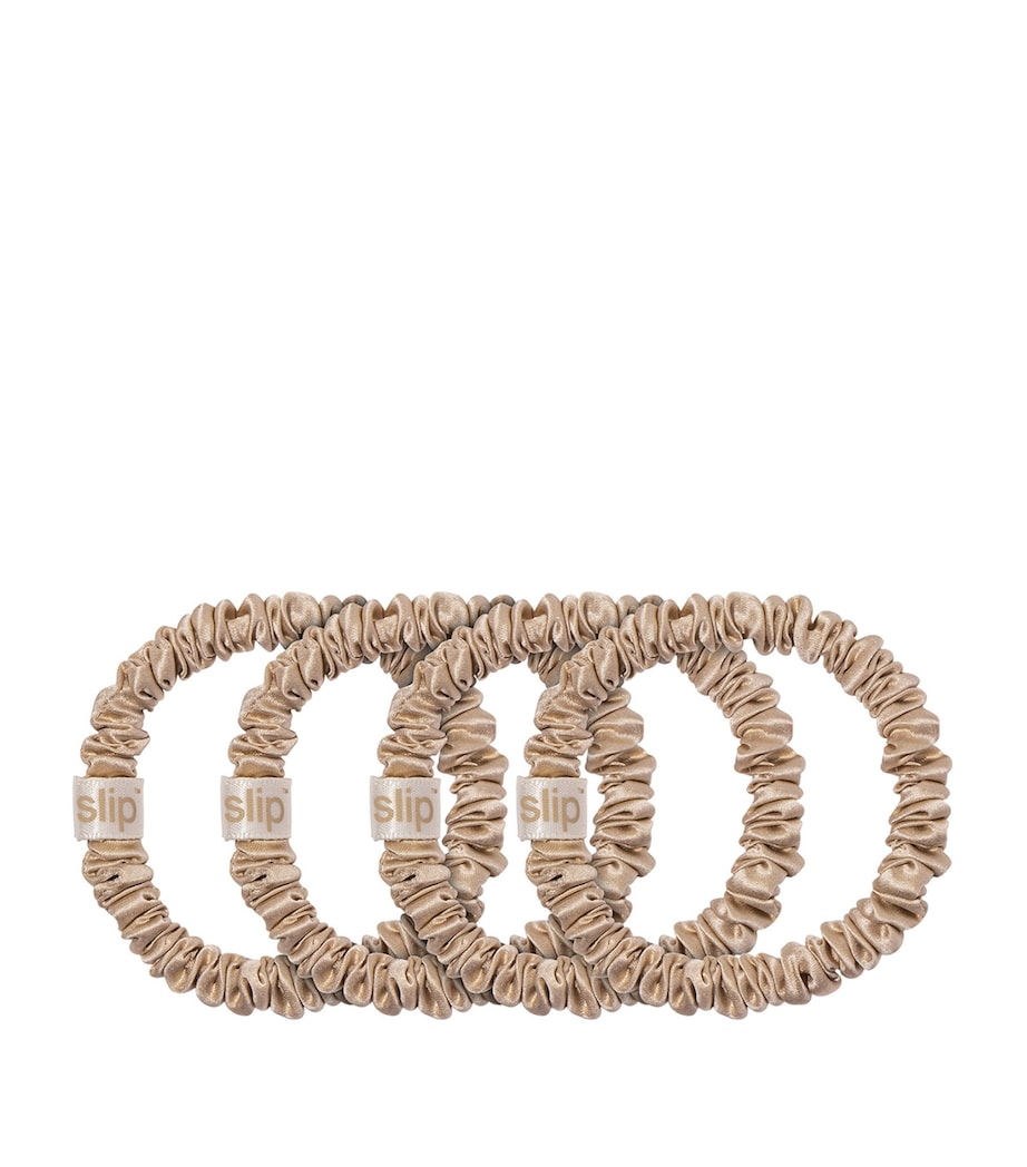 Pure Silk Skinny Scrunchies (Set of 4) BLONDE Image 2