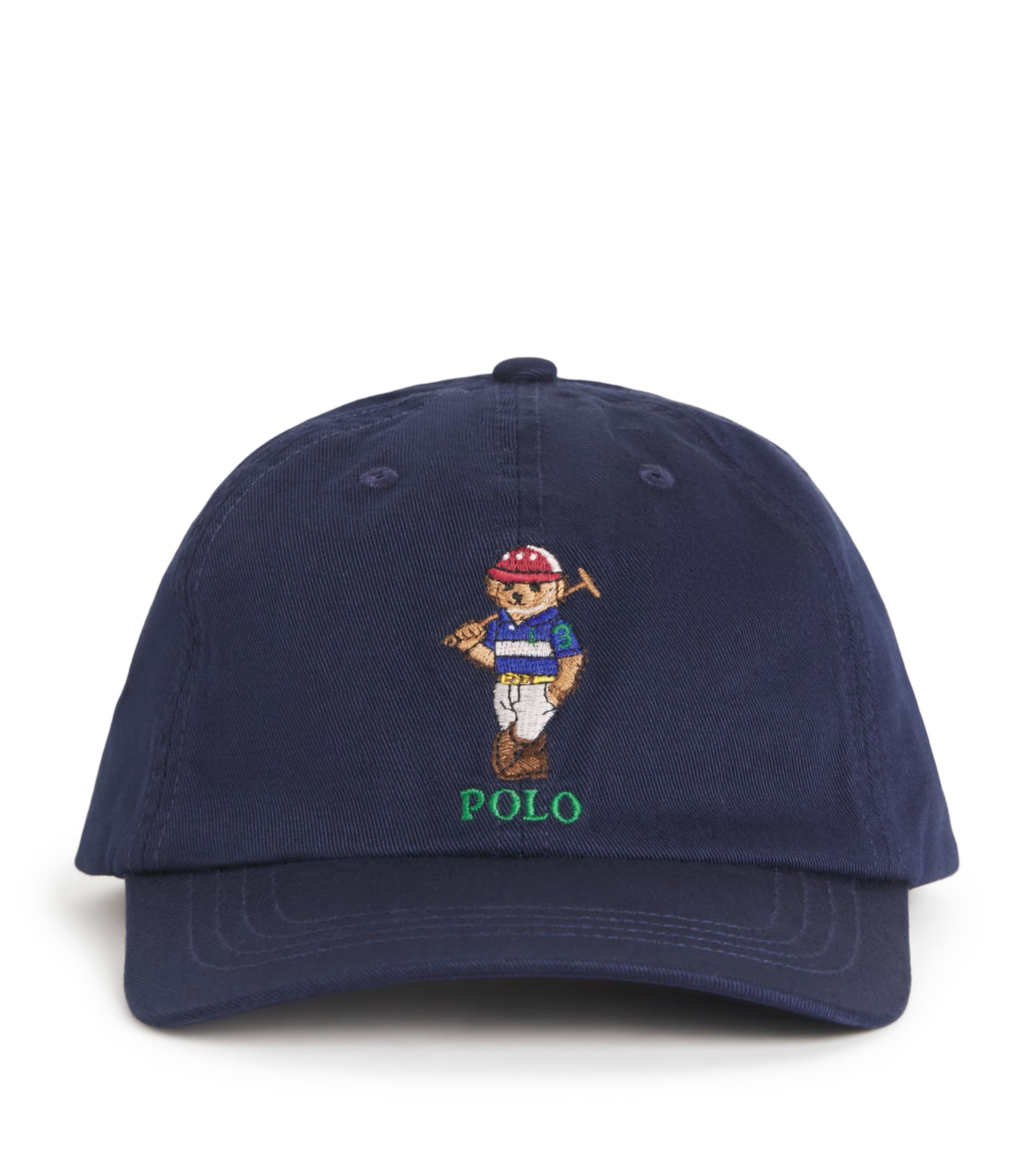 Ralph Lauren Kids' Cotton Polo Bear Baseball Cap In Blue