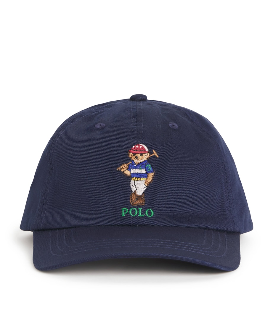 Cotton Polo Bear Baseball Cap BEARNAVY Image 1