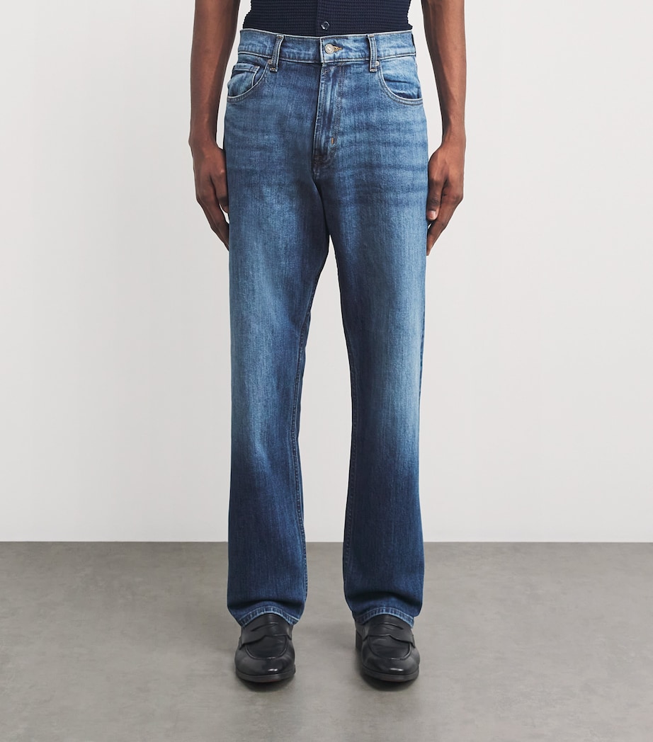 7 For All Mankind Mens Modern Straight Jeans Blue Image 3