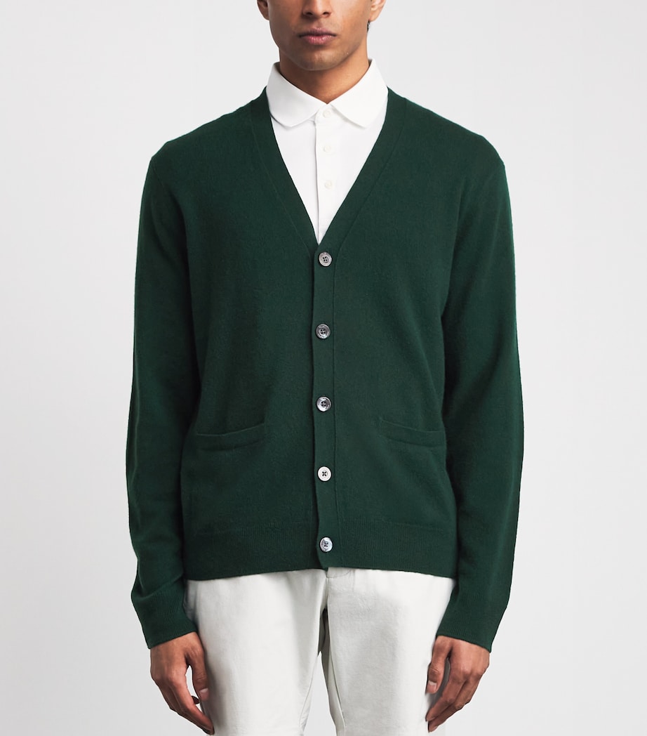 RLX Ralph Lauren Mens Cashmere-Suede Cardigan Moss Agate Image 4