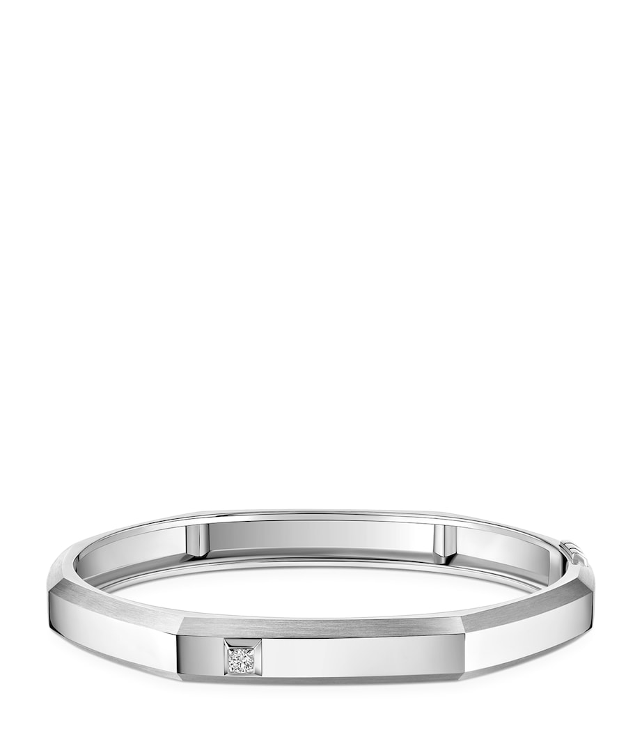 Messika Moderniste Medium White Gold and Diamond Bangle White Gold Image 1