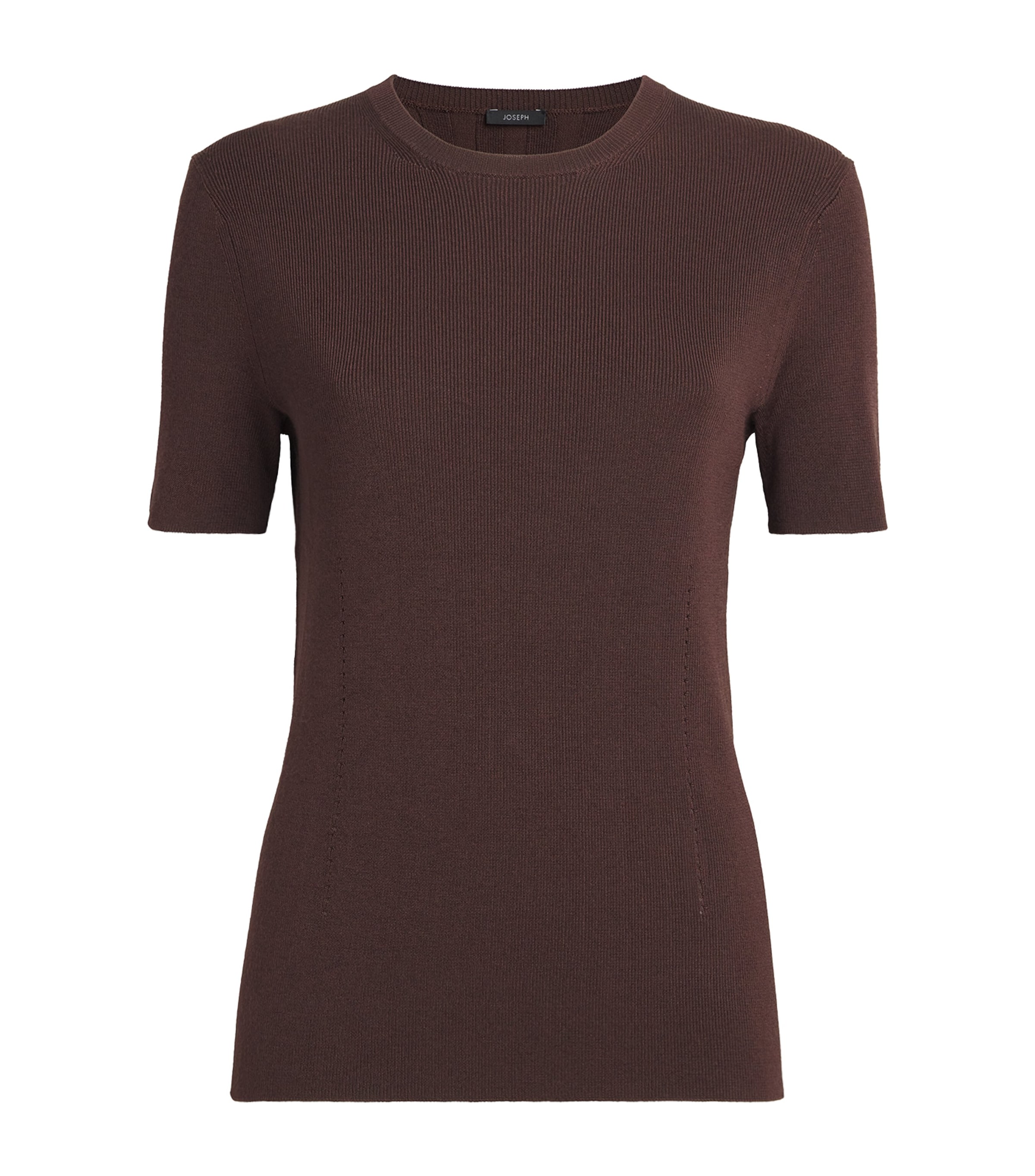 JOSEPH SATINY RIB-KNIT TOP