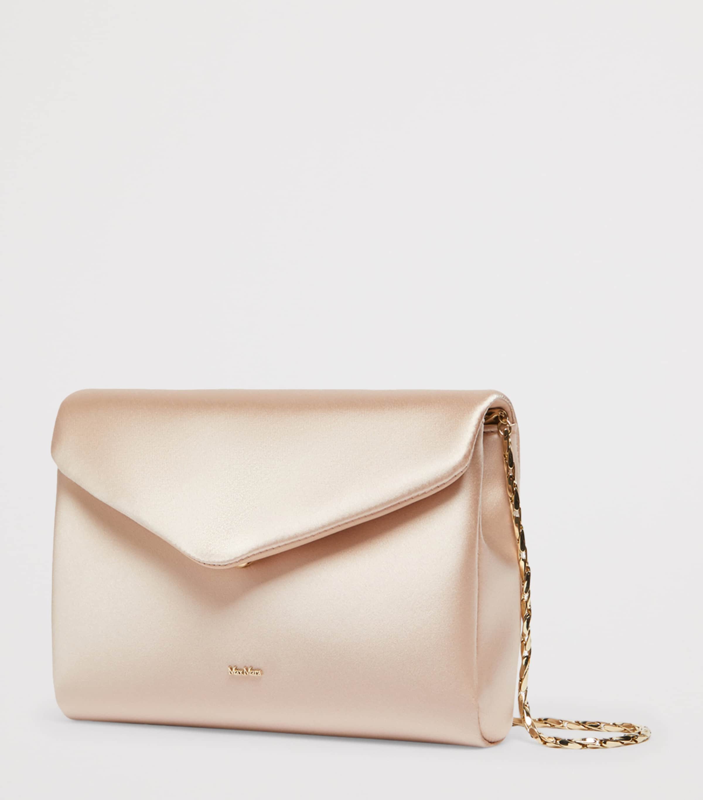 Max Mara Satin Clutch Bag Powder Image 5