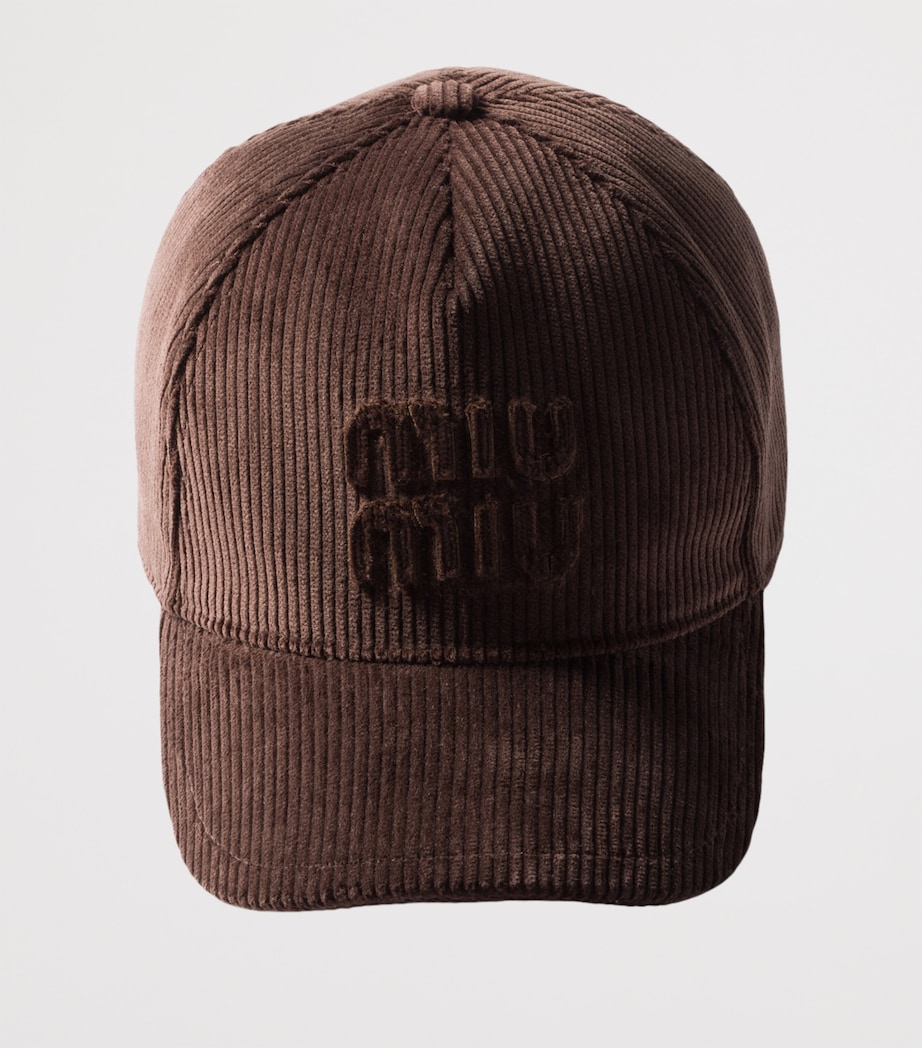 Corduroy Logo Baseball Cap F0192 Image 4