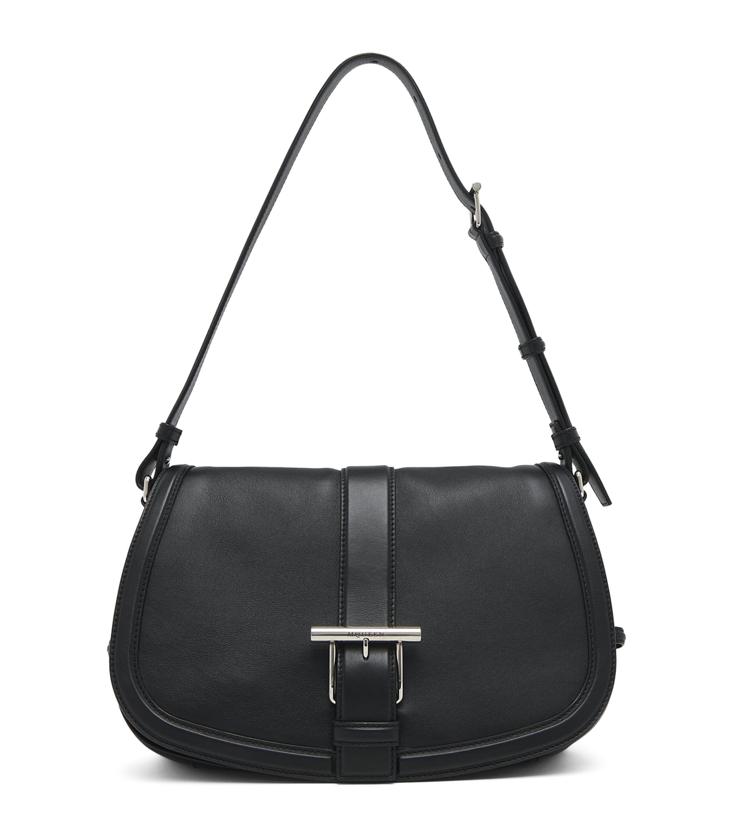 Alexander Mcqueen Alexander Mc Queen Satchel Black Leather Shoulder Bag In Black