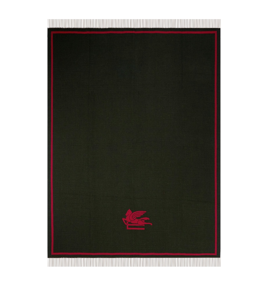 Wool Fringed Boyd Throw (140cm x 180cm) ANTHRACITE Image 1