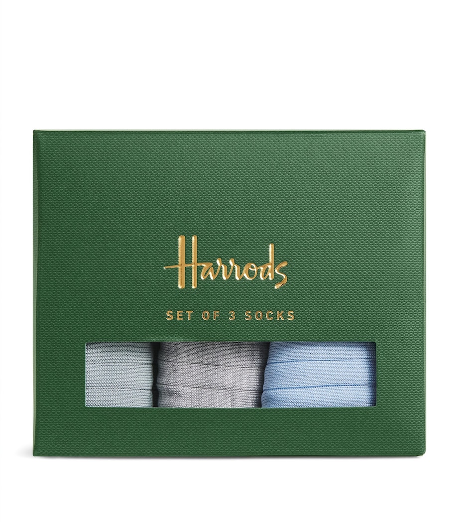 Cotton-Blend Ribbed Socks (Pack of 3) MULTI Image 1