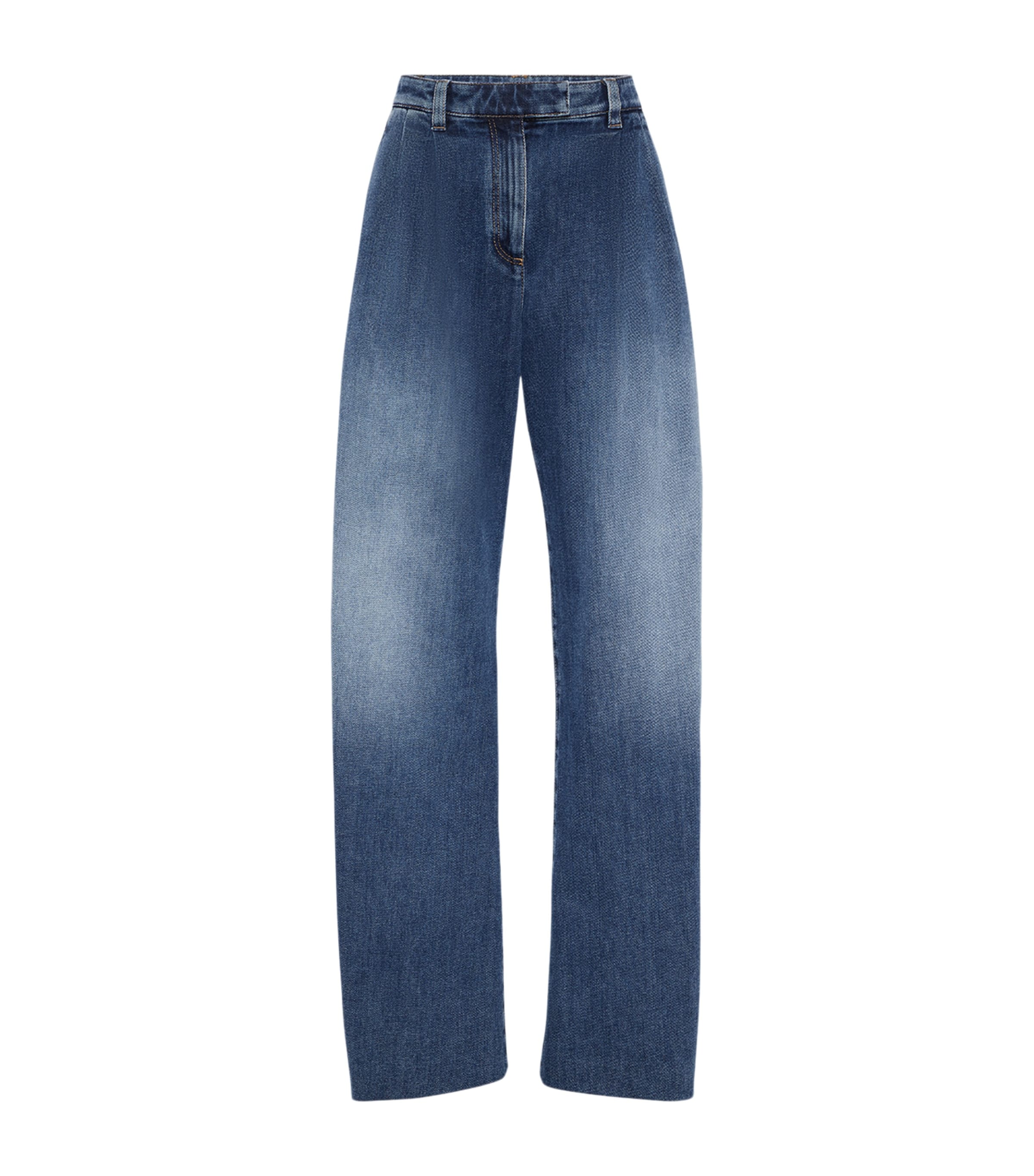Brunello Cucinelli Comfort Cotton Loose Jeans In Blue