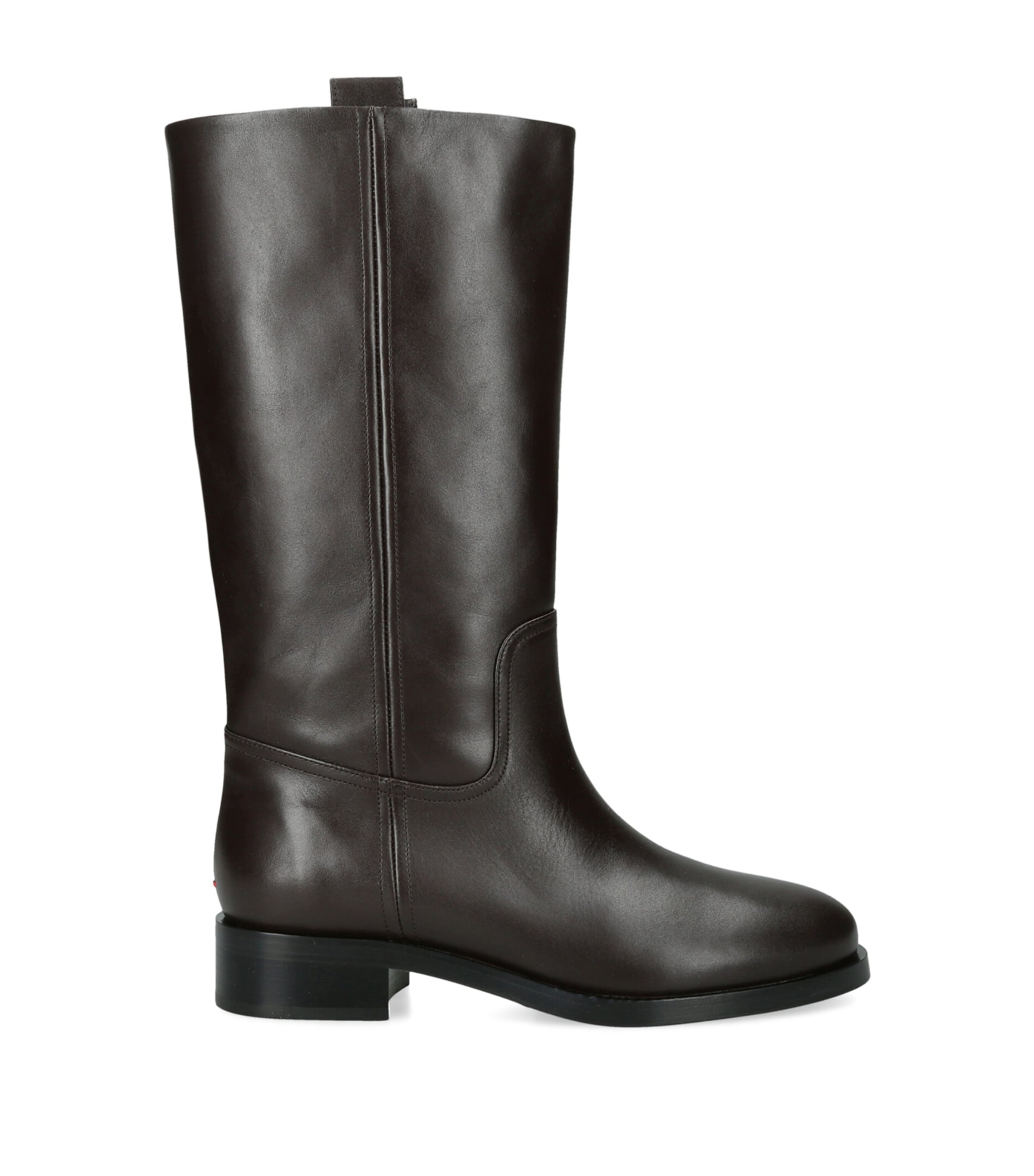 Aeyde Leather Theo Knee High Boots In Brown