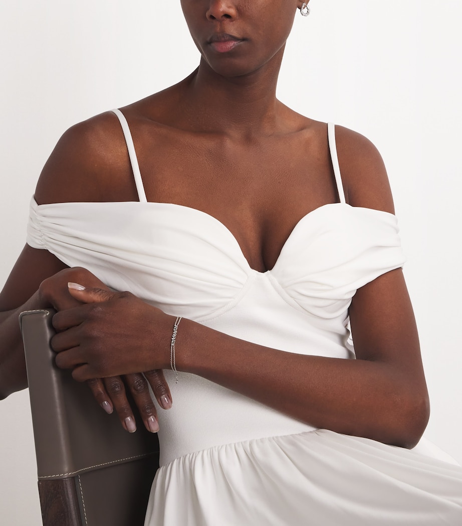 White Gold and Diamond Bar Bracelet 18K WG/WD Image 5