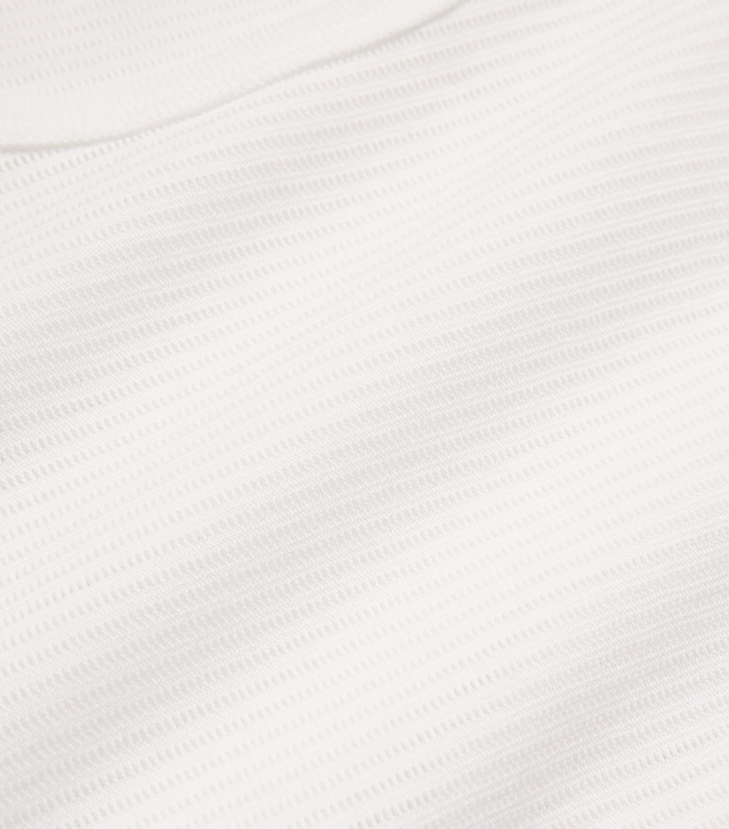 Cotton Mesh Cellular Crew-Neck T-Shirt WHITE Image 5