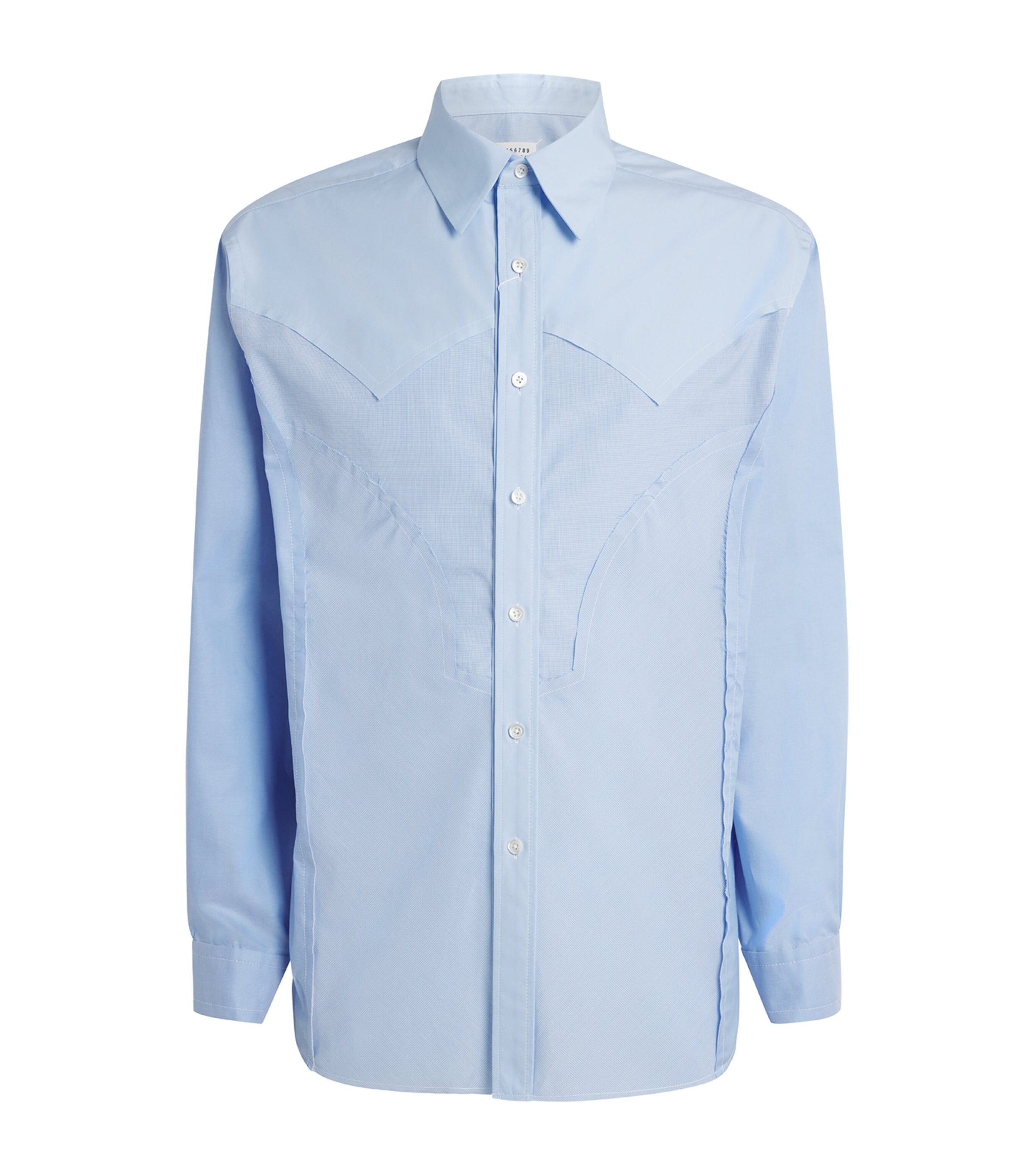 Maison Margiela Mens Cotton Panel Shirt Ciel Image 1