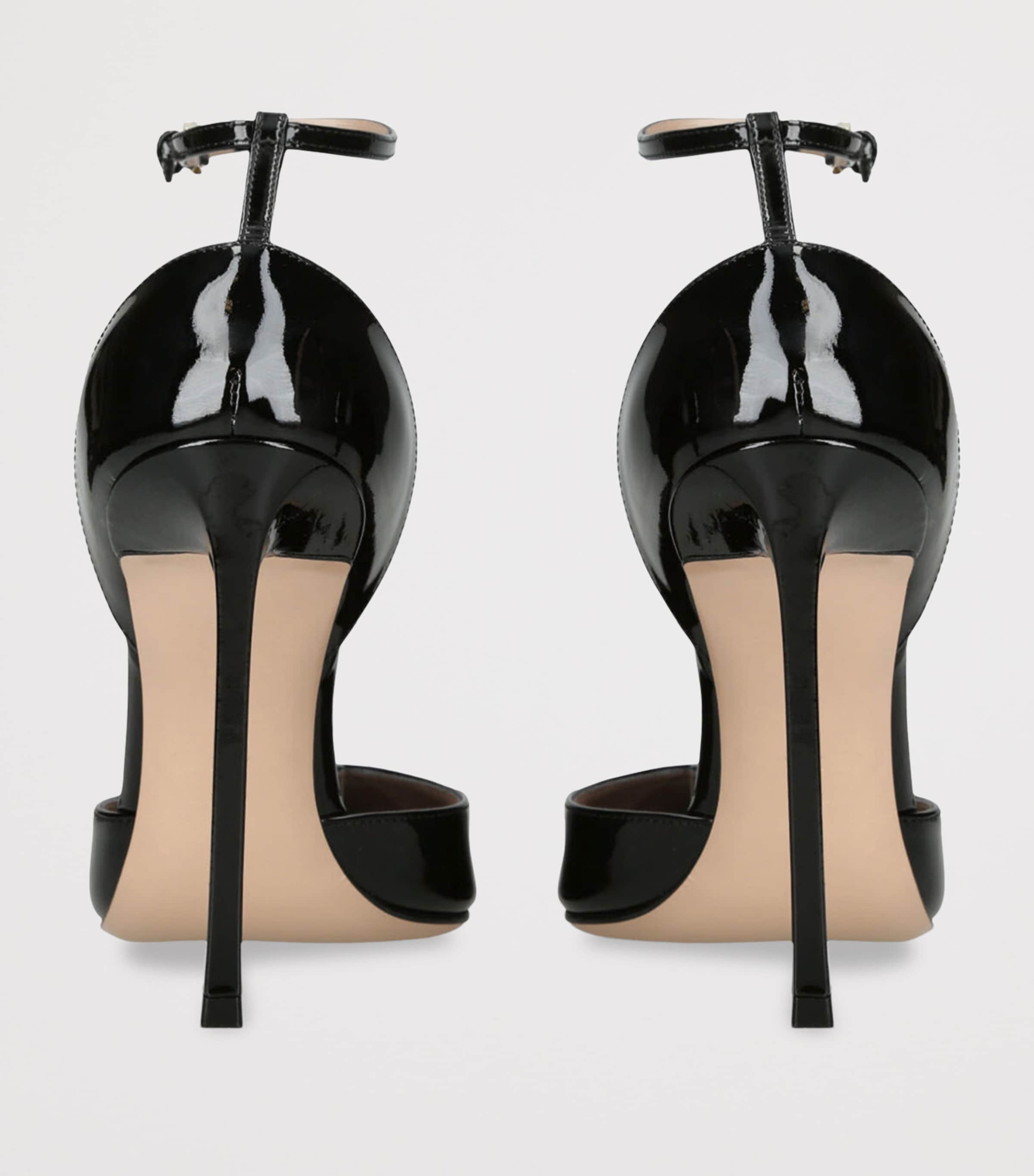 TOM FORD Patent Vertigo Heeled Sandals 105 Black Image 2