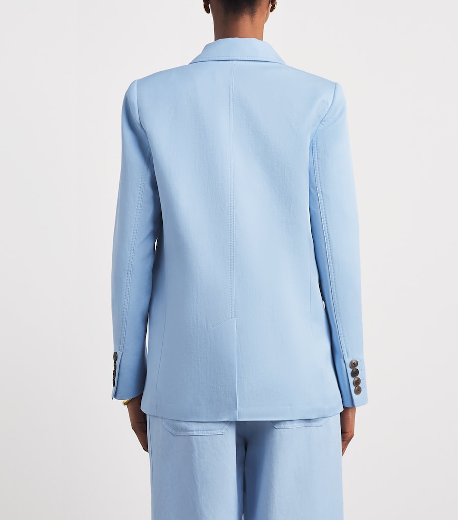 ME+EM Womens Sharp Shoulder Blazer Sky Blue Image 5