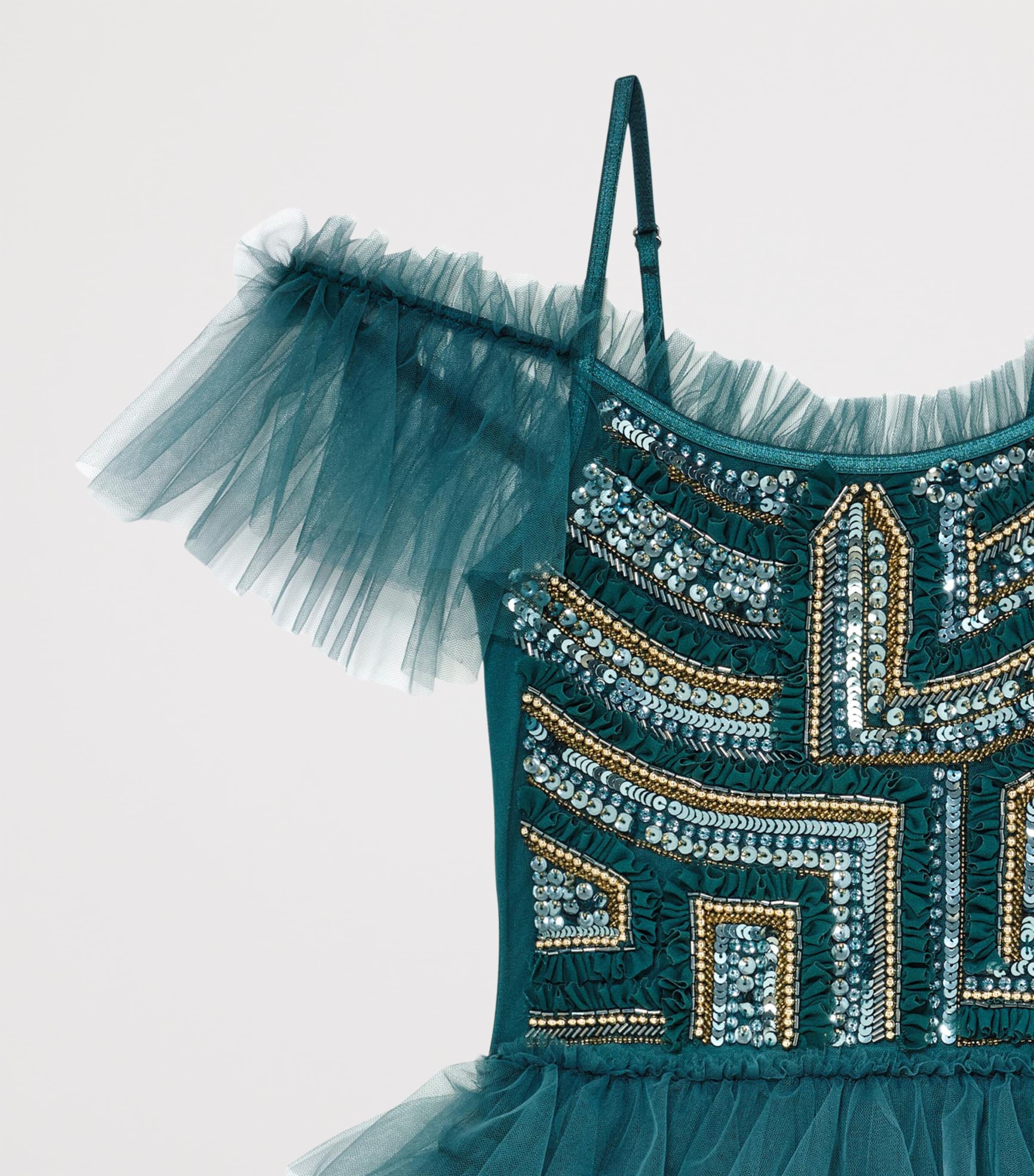 Tulle Emerald Reverie Dress (2-11 Years) EVERGREEN Image 3