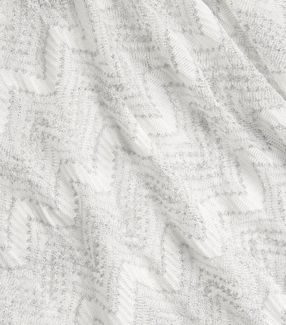 Zigzag Cover-Up Cardigan S01FJ WHTE SLVR LM Image 5