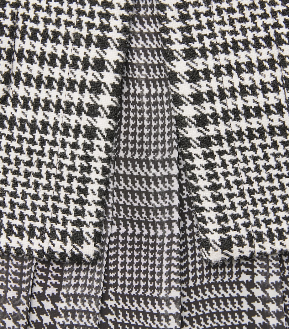 Houndstooth Tailored Midi Dress BLACK AND WHITE Image 5