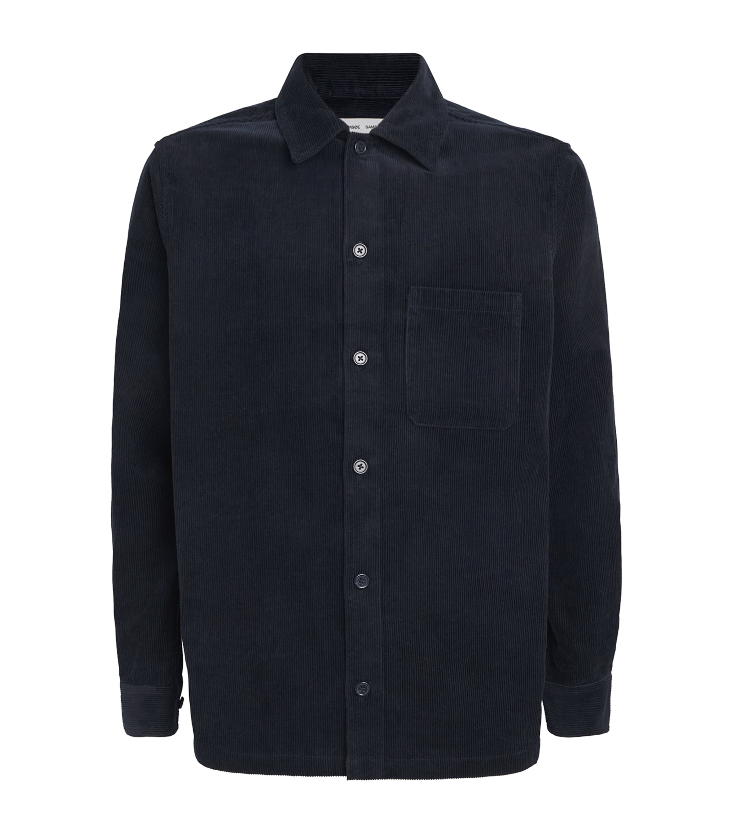 Samsoe & Samsoe Corduroy Sadamon Shirt In Navy