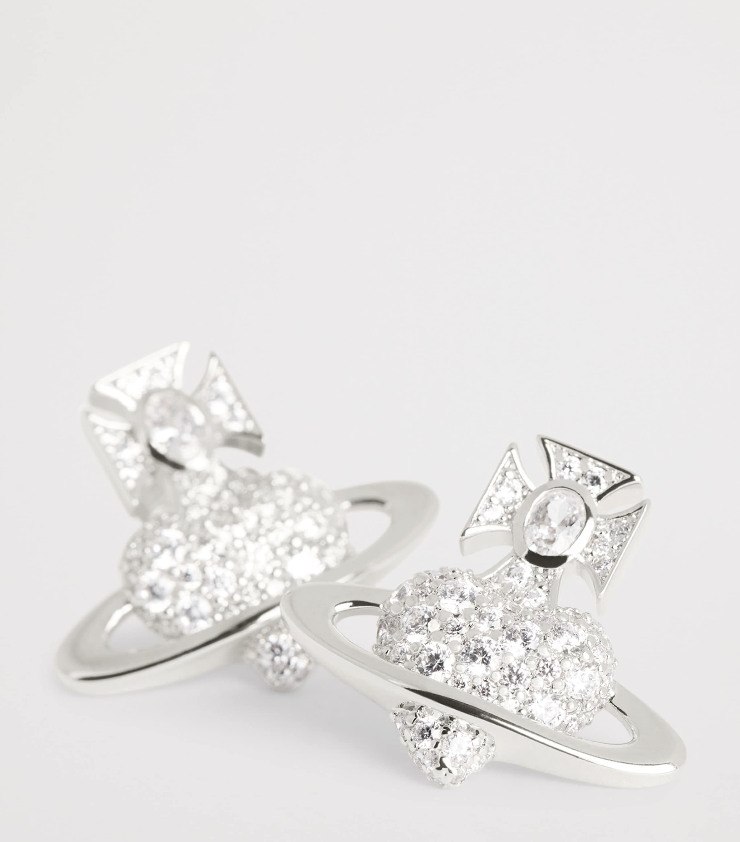 Embellished Agnatha Earrings PLATINUM / WHITE CZ Image 5