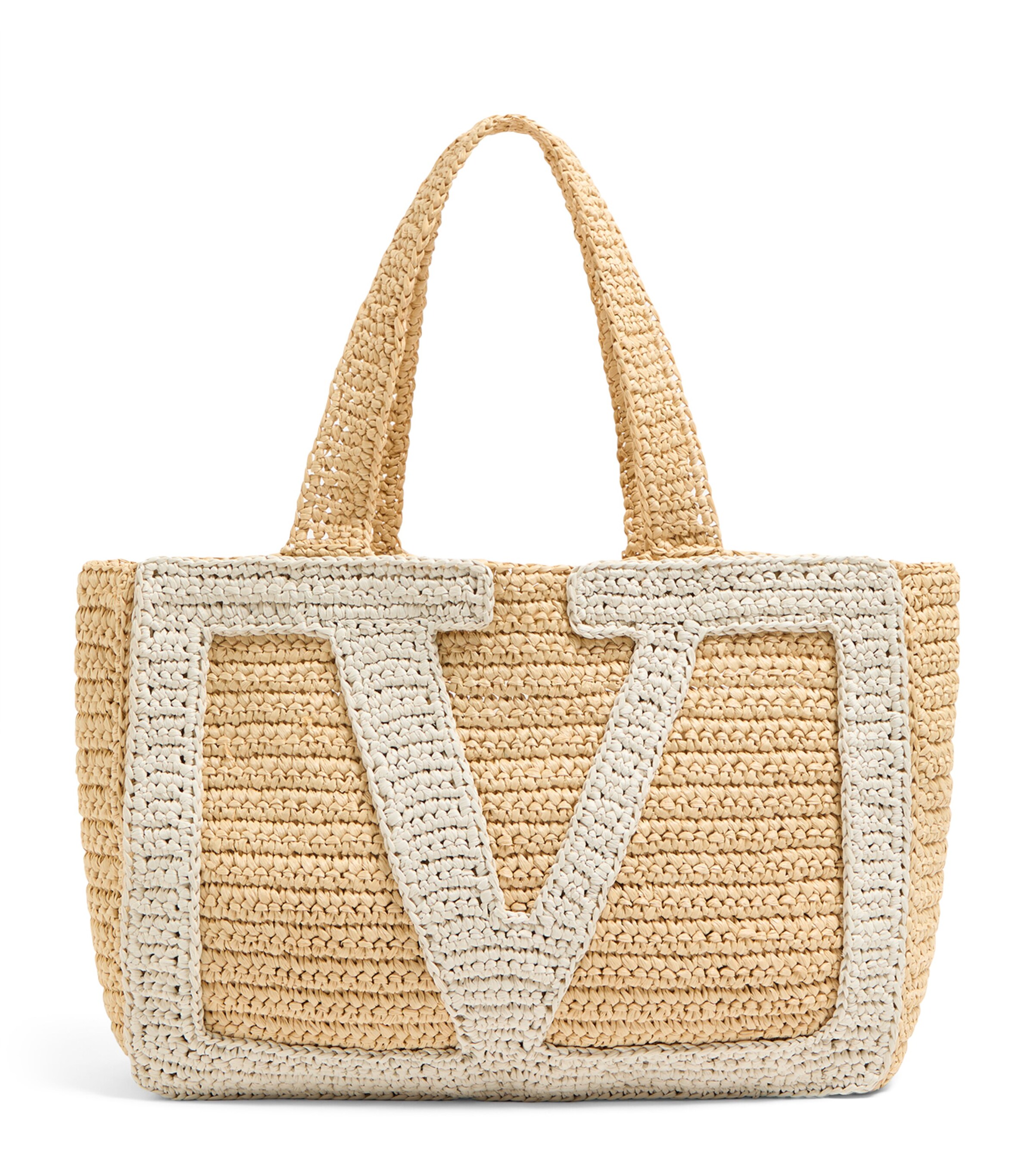 Crochet Raffia Viva Superstar Small Tote Bag main image 1
