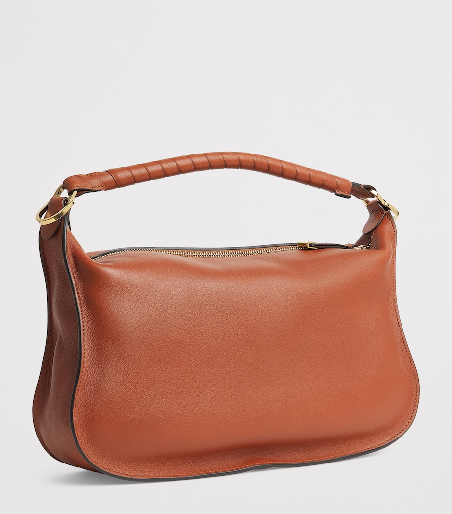 Small Leather Marcie Shoulder Bag CLAY BROWN Image 3
