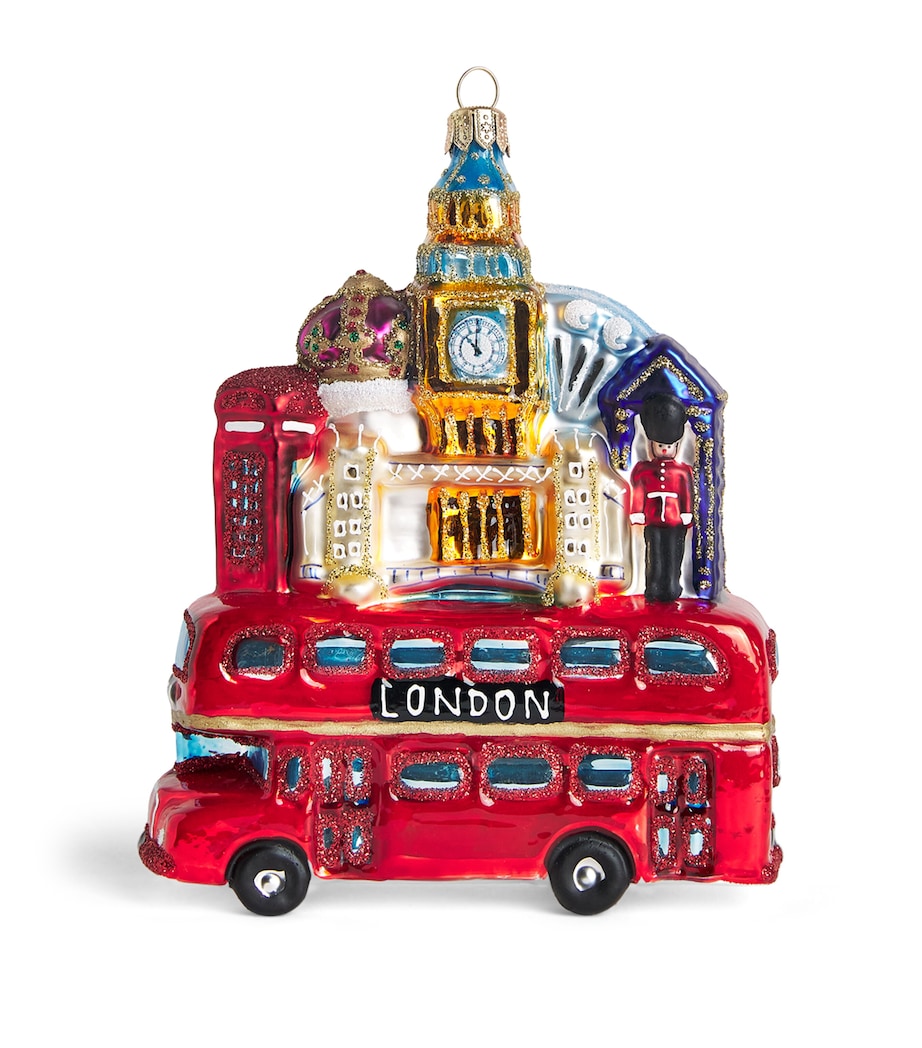 Harrods Glass London Bus Tree Decoration Image 1