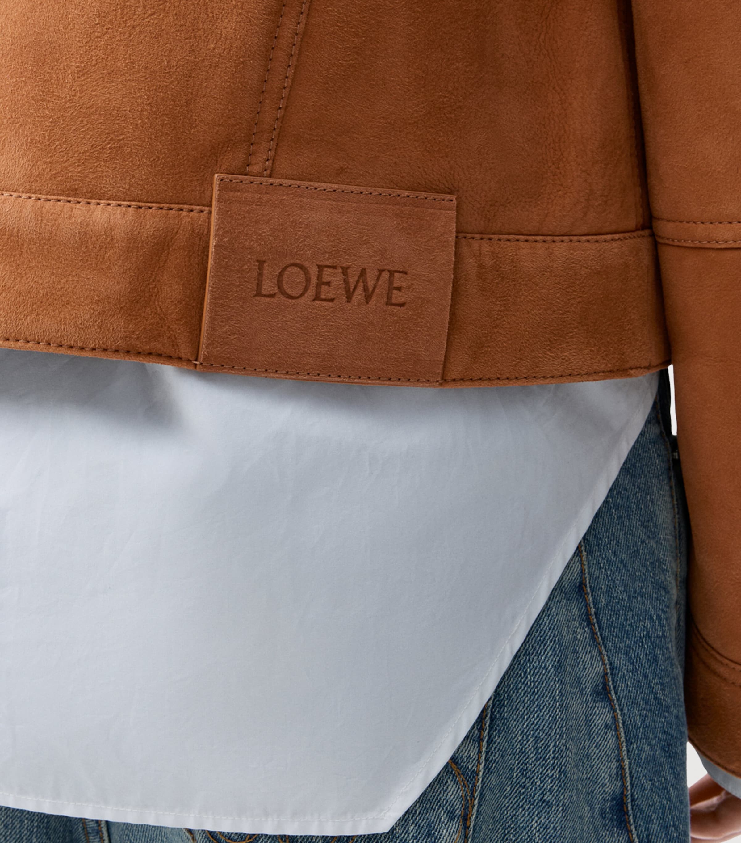 Lambskin Shearling-Lined Jacket TOFFEE Image 5