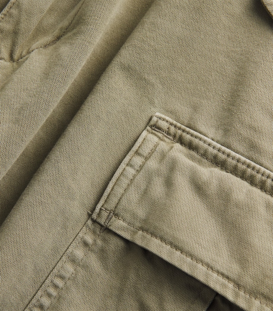 Cotton Oversized Cargo Trousers GREEN Image 5