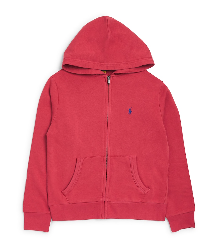Ralph Lauren Kids Cotton-Blend Zip-Up Hoodie (6-14 Years) Nantkt Red Image 1