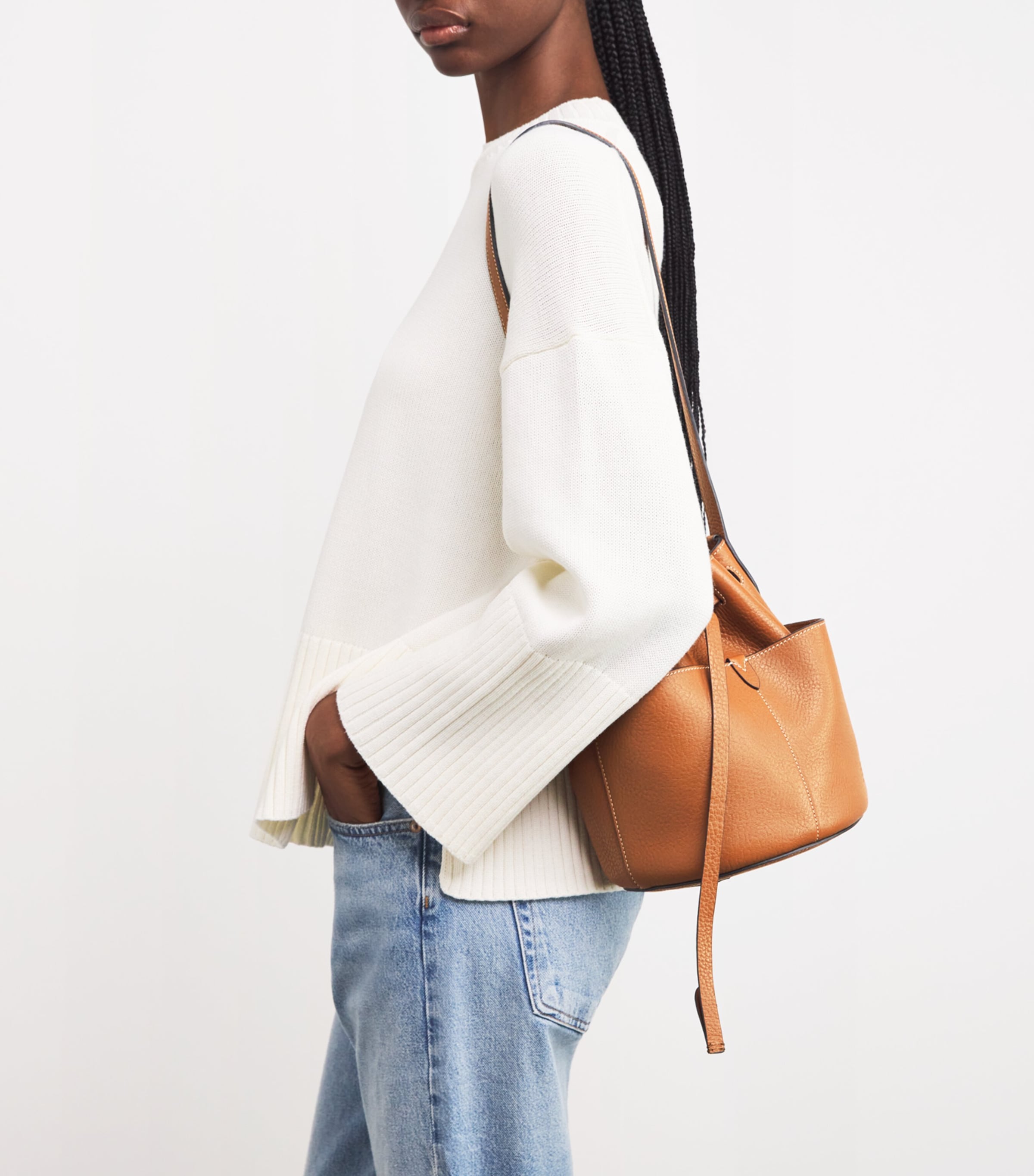 Anya Hindmarch Small Leather Return To Nature Bucket Bag