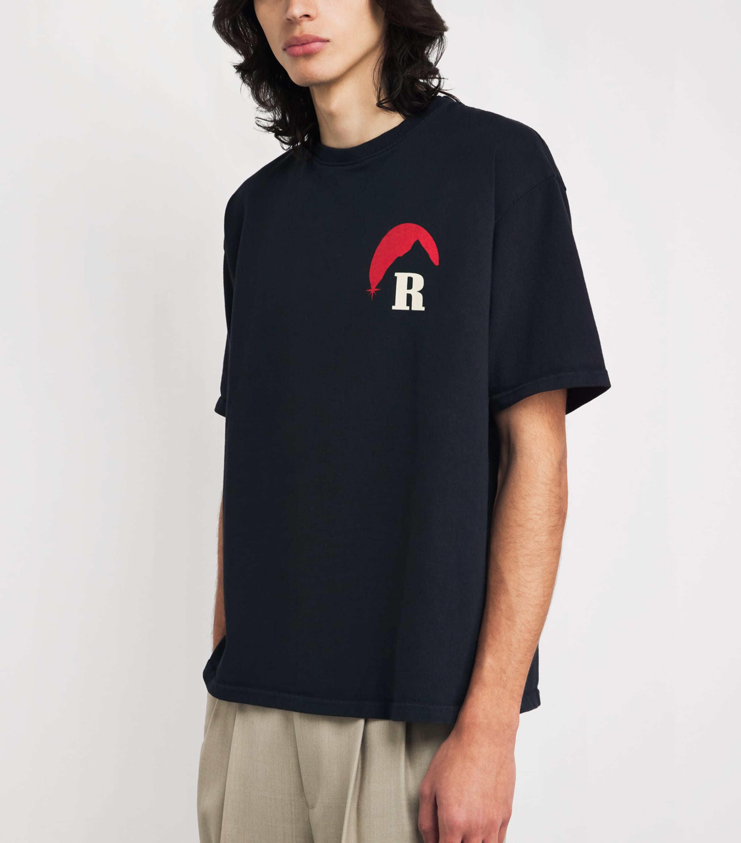 Cotton Moonlight T-Shirt  BLACK/ RED/ BLUE Image 2