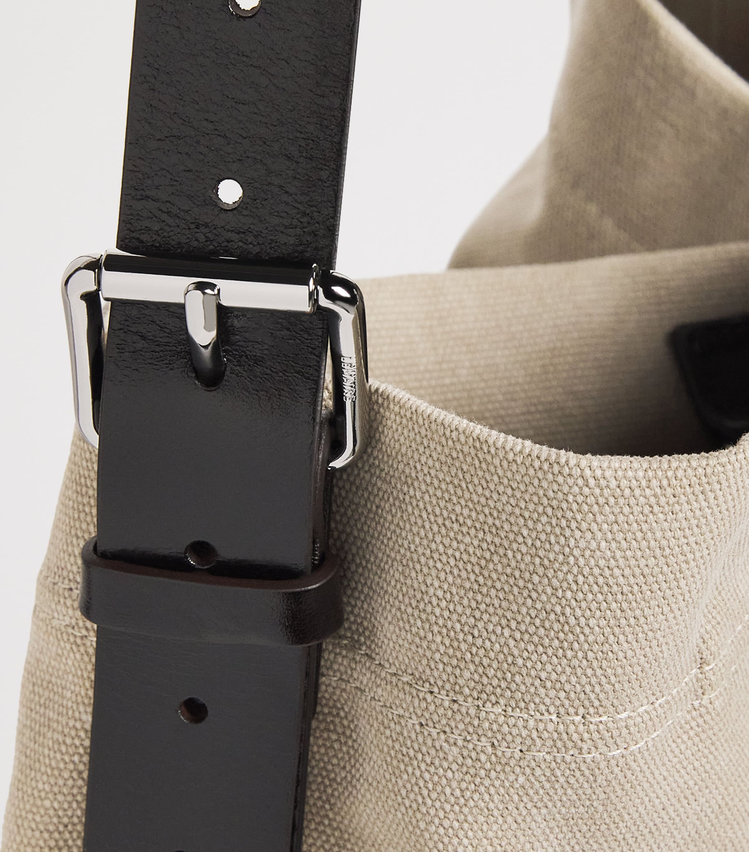 Lemaire Small Canvas Belted Tote Bag Dark Linen Image 7