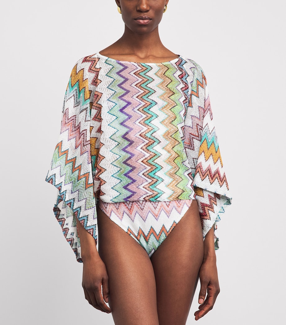 Metallic-Thread Zigzag Crop Top SM9X5MULTICOLOUR Image 4